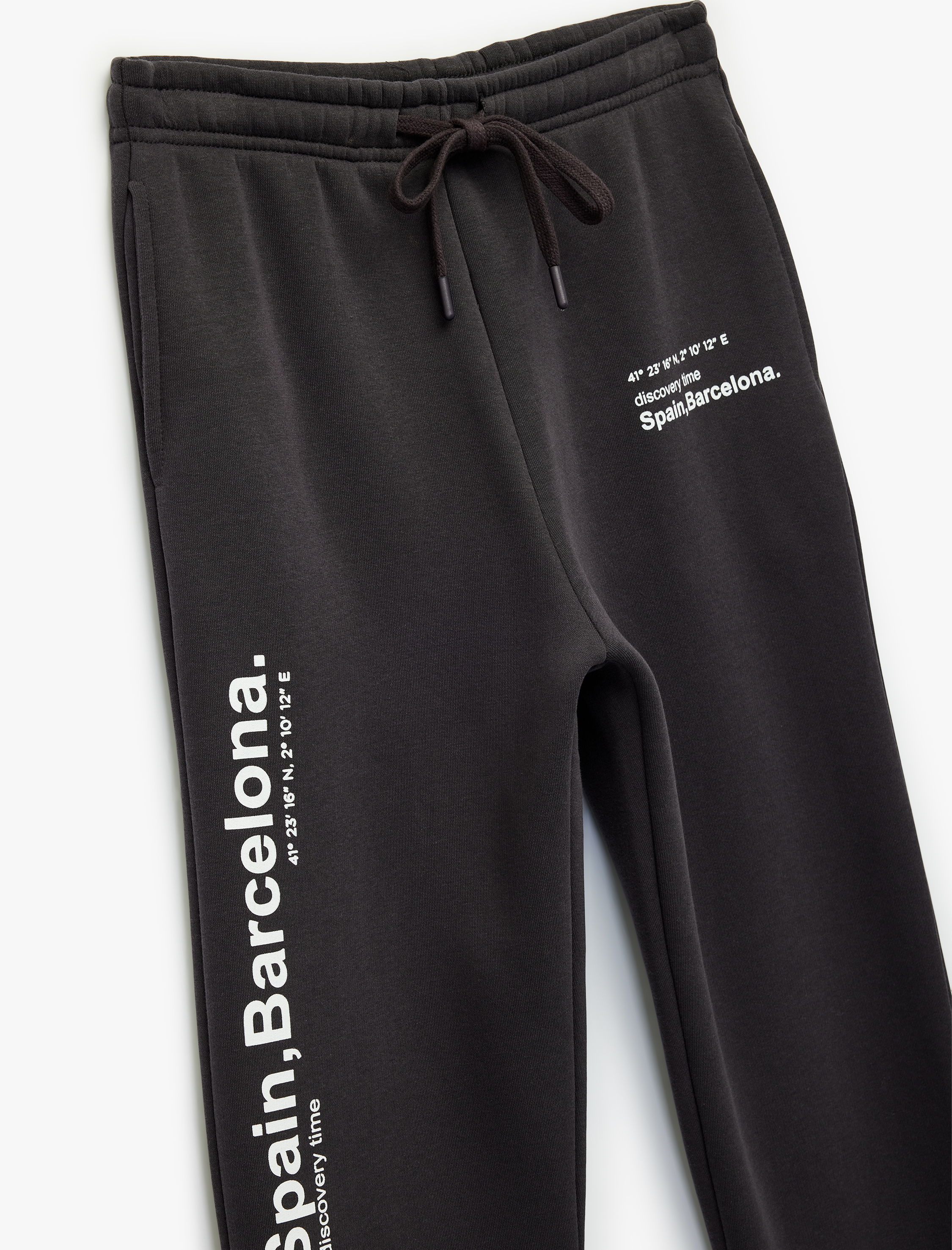 Baskılı Beli Bağcıklı Rahat Kalıp Jogger Eşofman Altı