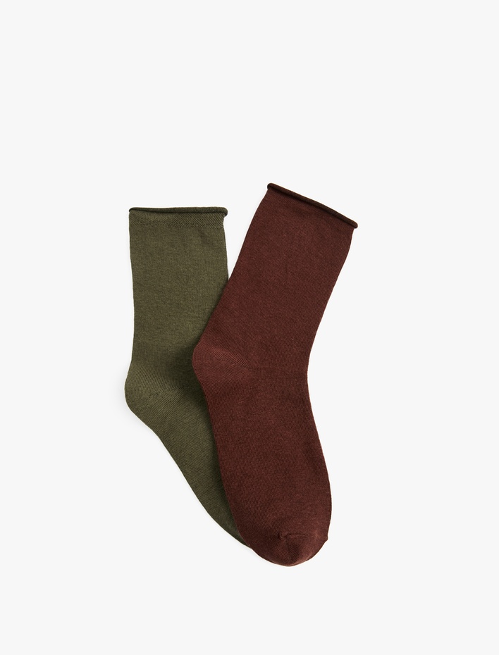 Kadın 2'li Pamuklu Soket Çorap Seti