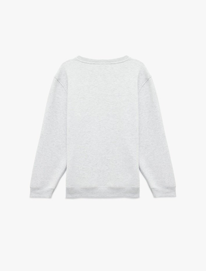  Uzun Kollu Bisiklet Yaka Lisanslı Snoopy Baskılı Sweatshirt