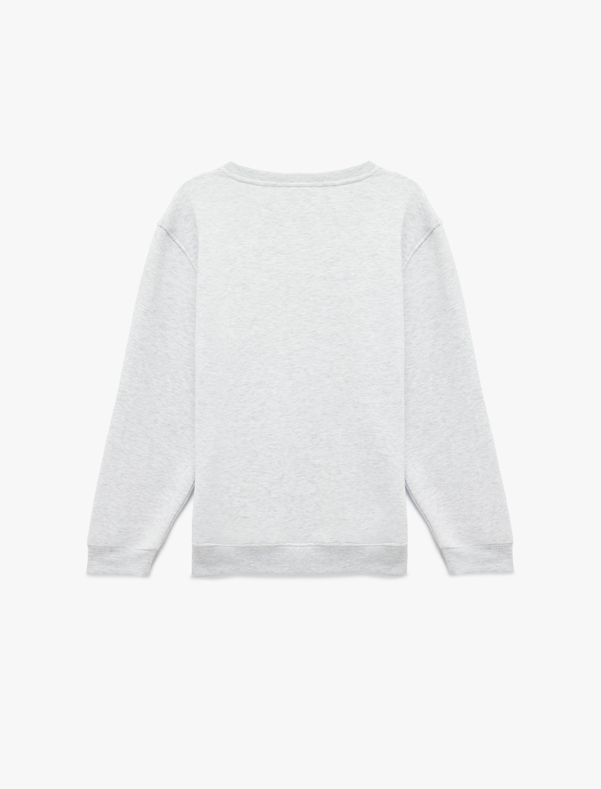   Uzun Kollu Bisiklet Yaka Lisanslı Snoopy Baskılı Sweatshirt