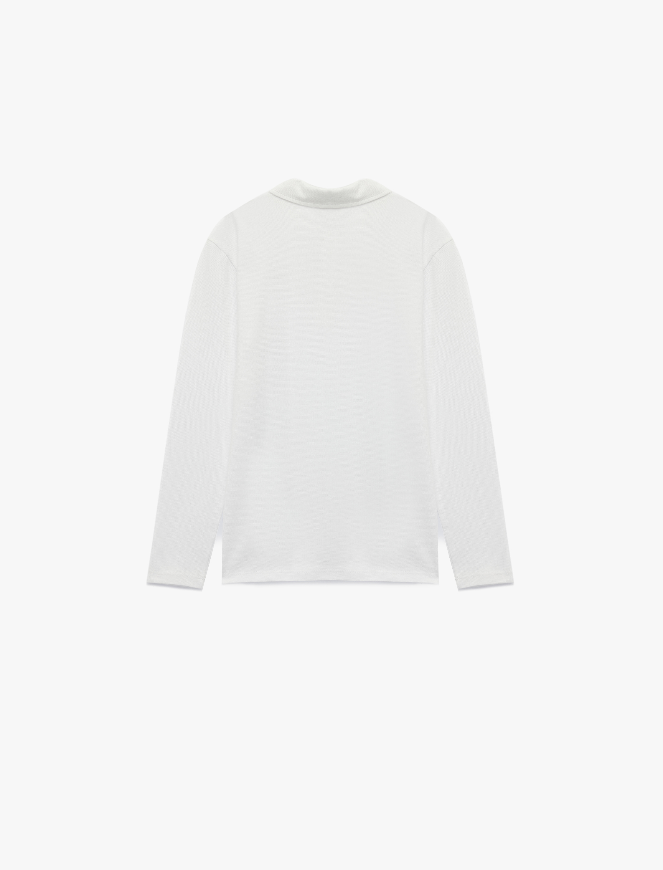  Erkek Çocuk Pamuklu Uzun Kollu Atatürk Baskılı Polo Yaka Tişört