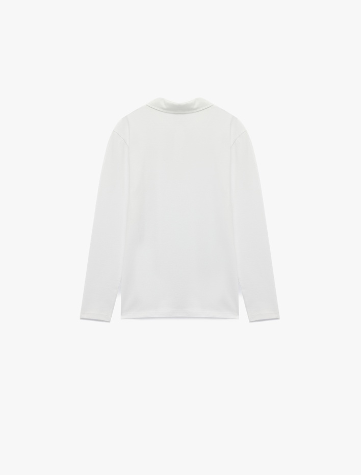 Erkek Çocuk Pamuklu Uzun Kollu Atatürk Baskılı Polo Yaka Tişört