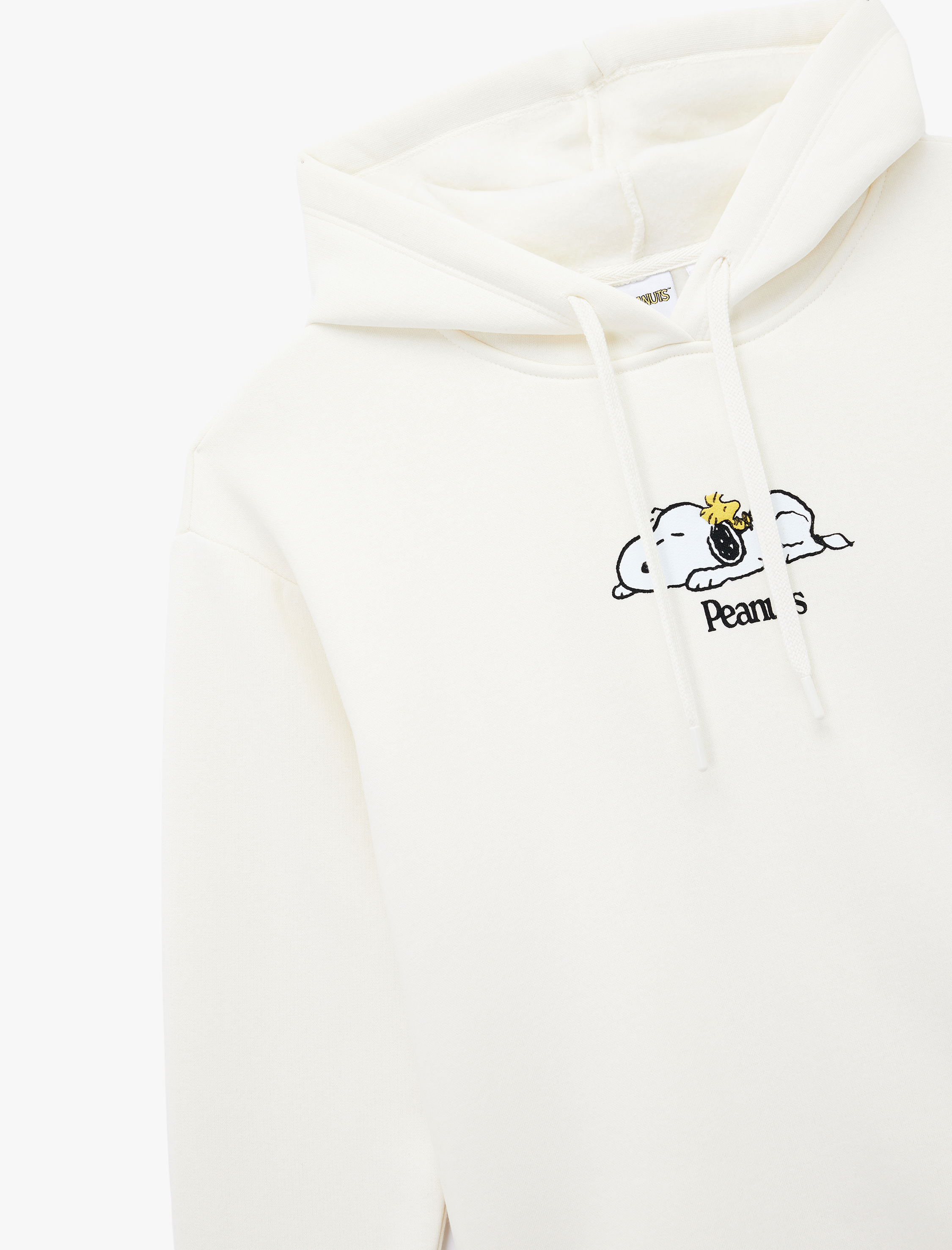   Snoopy Lisanslı Kapüşonlu Uzun Kollu Arkası Baskılı Oversize Sweatshirt