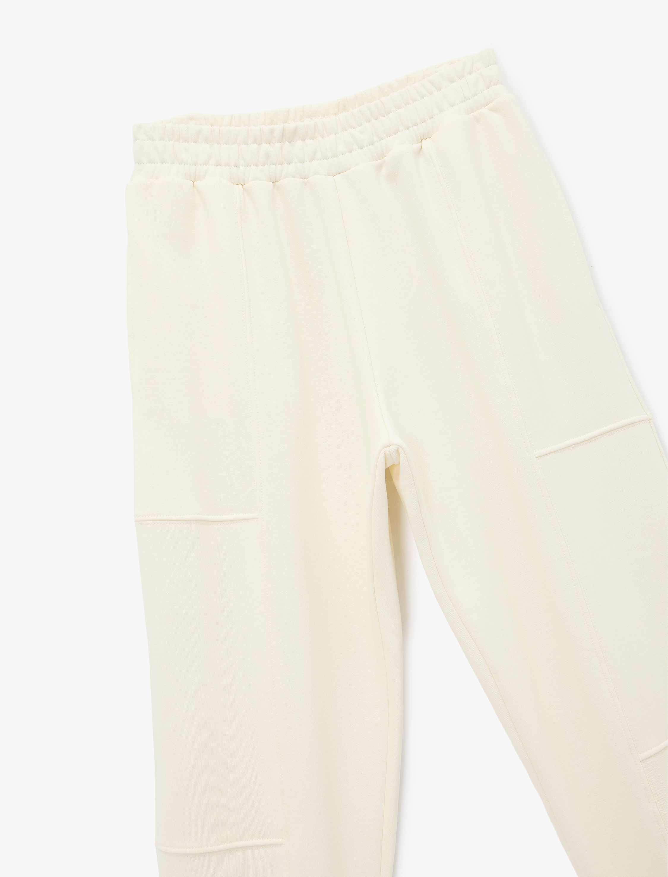   Pamuklu Yüksek Bel Dikiş Detaylı Cepli Jogger Eşofman Altı