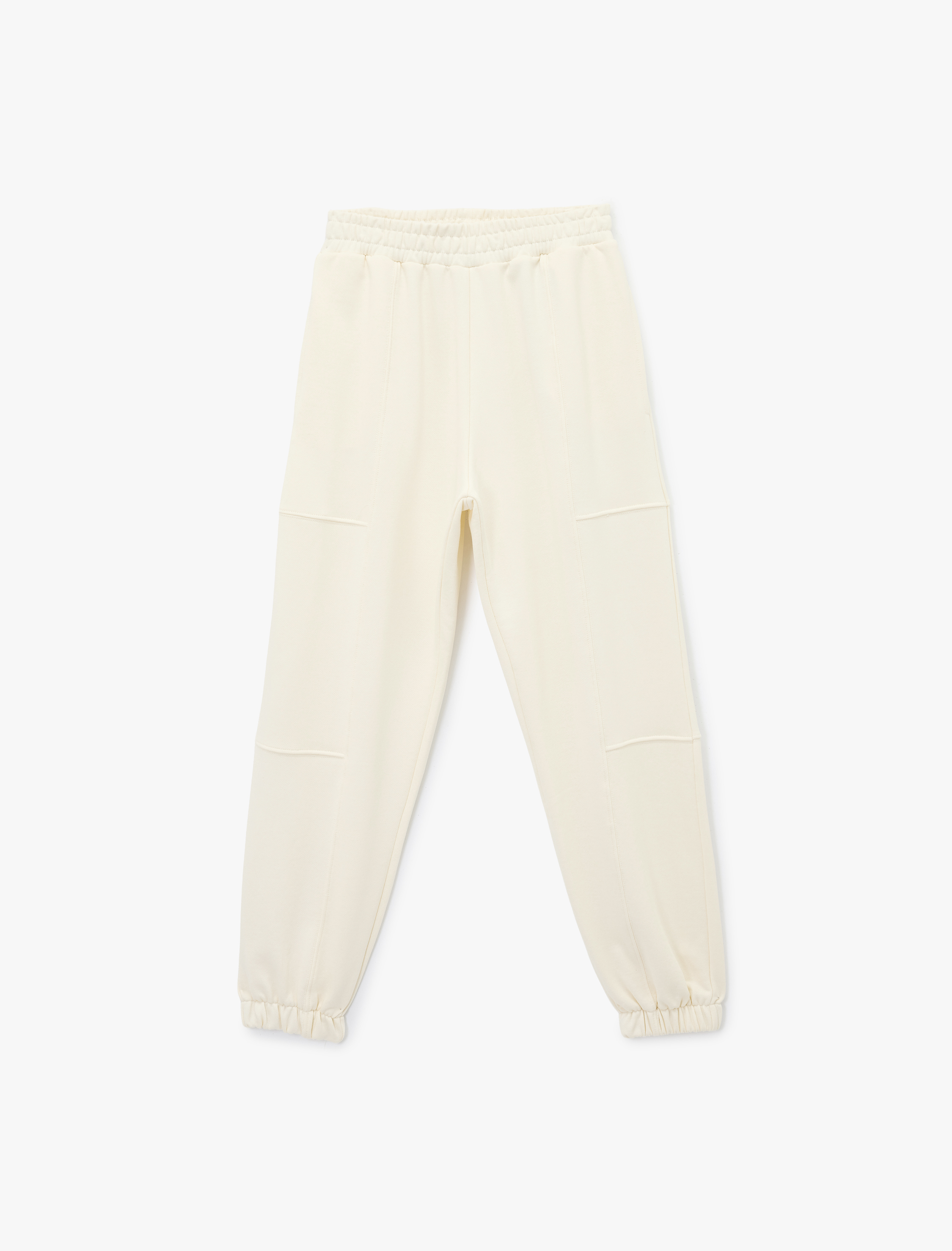   Pamuklu Yüksek Bel Dikiş Detaylı Cepli Jogger Eşofman Altı