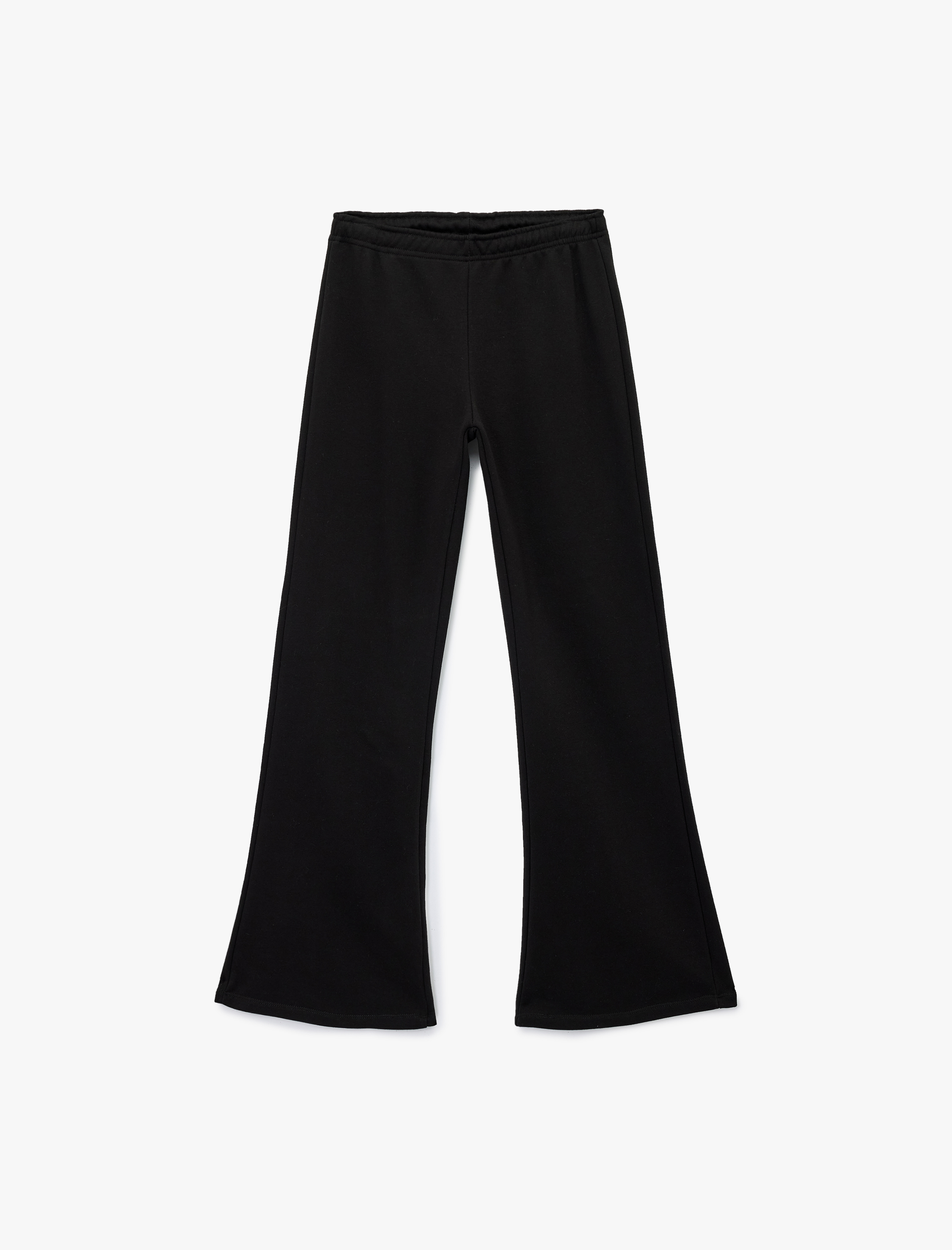   Pamuklu Beli Lastikli Yıldız İşlemeli Geniş Paça Eşofman Altı