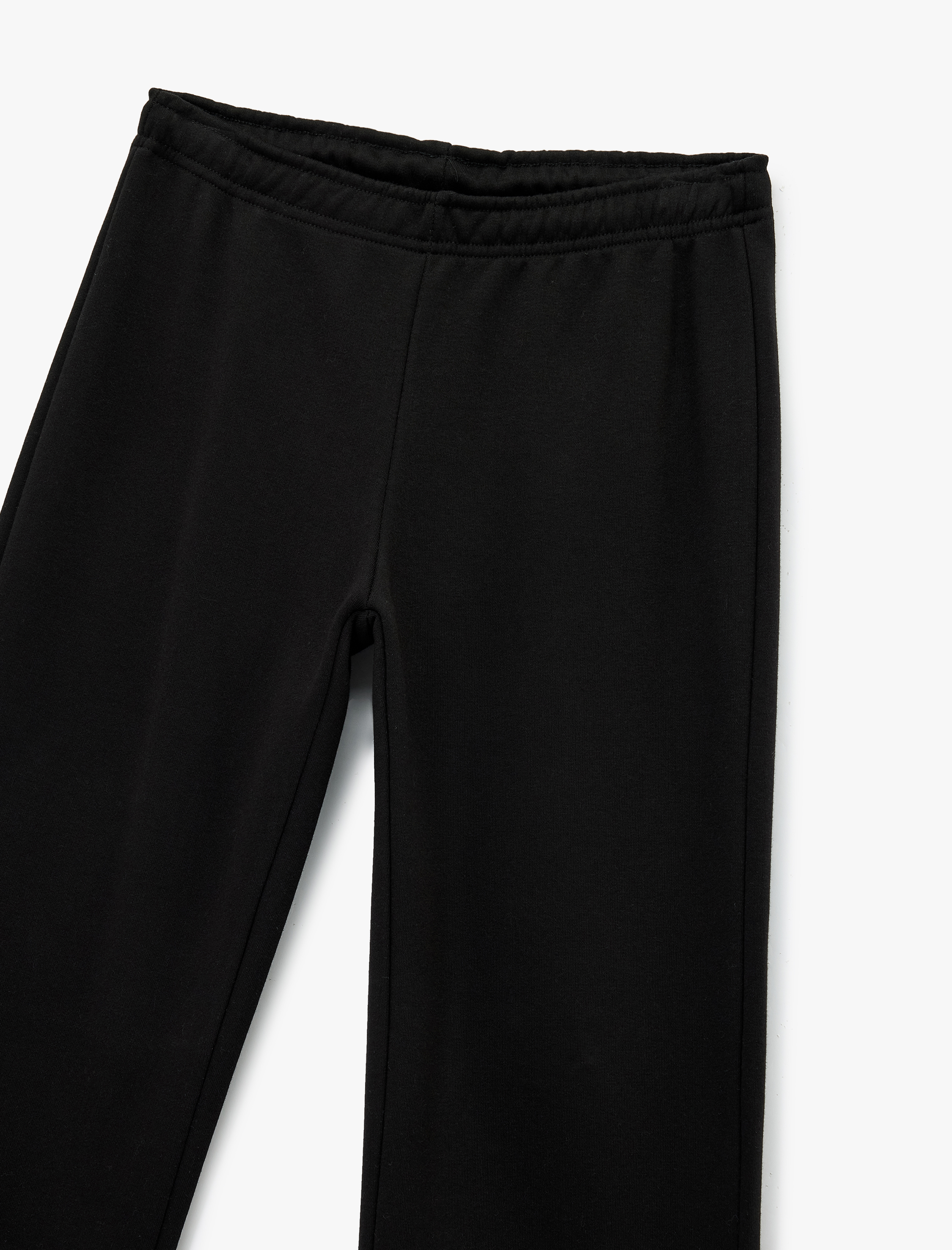   Pamuklu Beli Lastikli Yıldız İşlemeli Geniş Paça Eşofman Altı