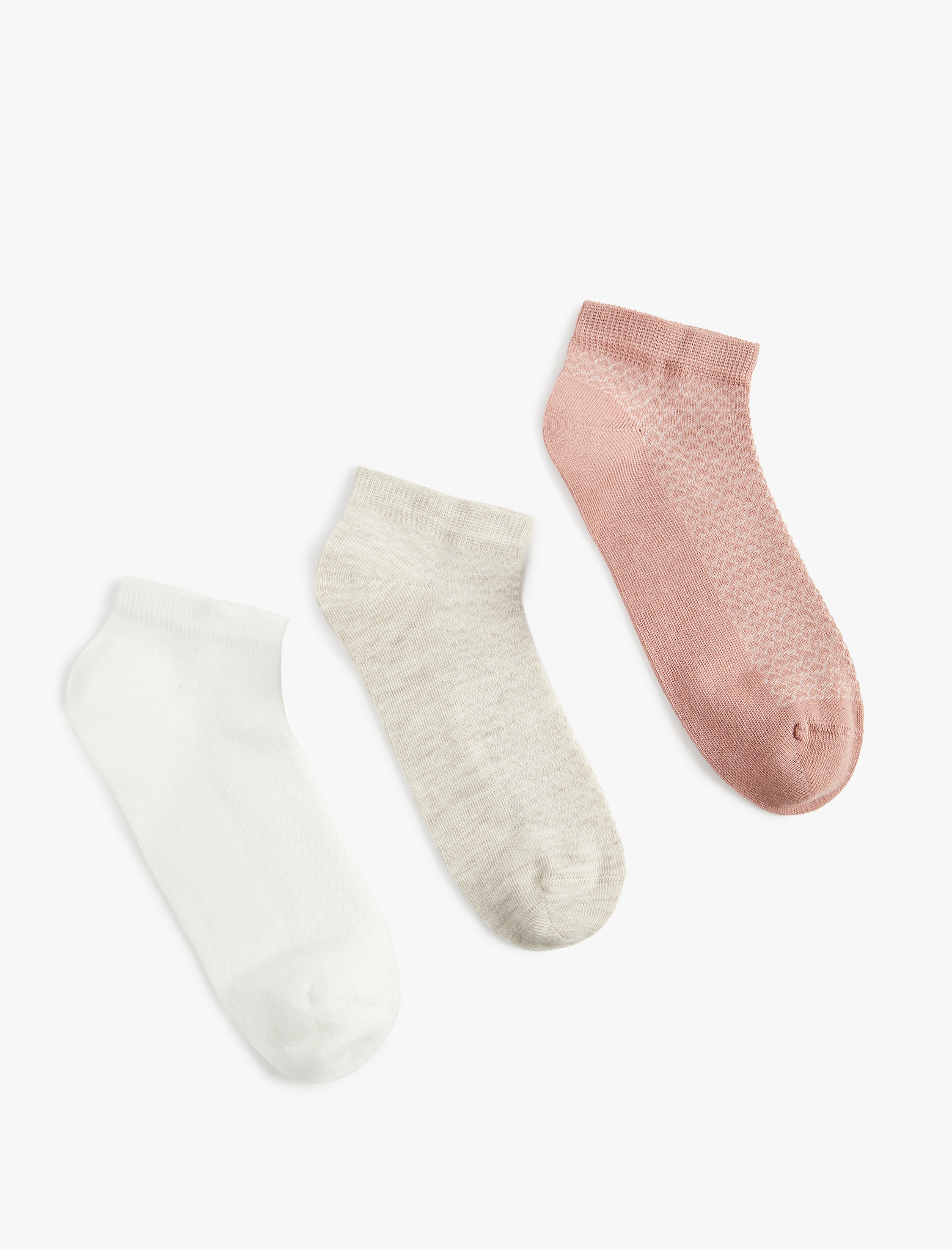  Kadın Pamuklu 3'lü Patik Çorap Seti