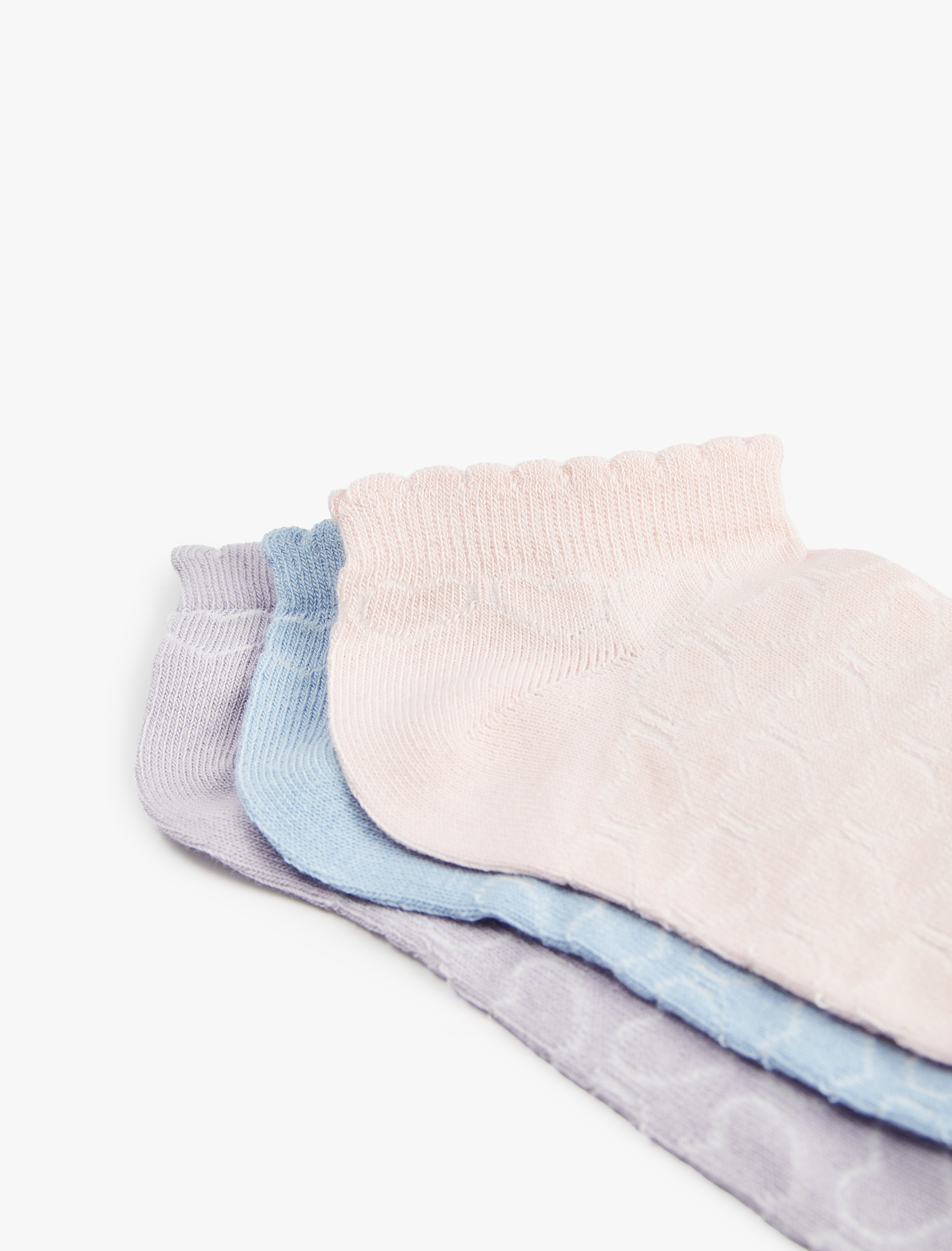  Kadın Kalpli 3'lü Patik Çorap Seti