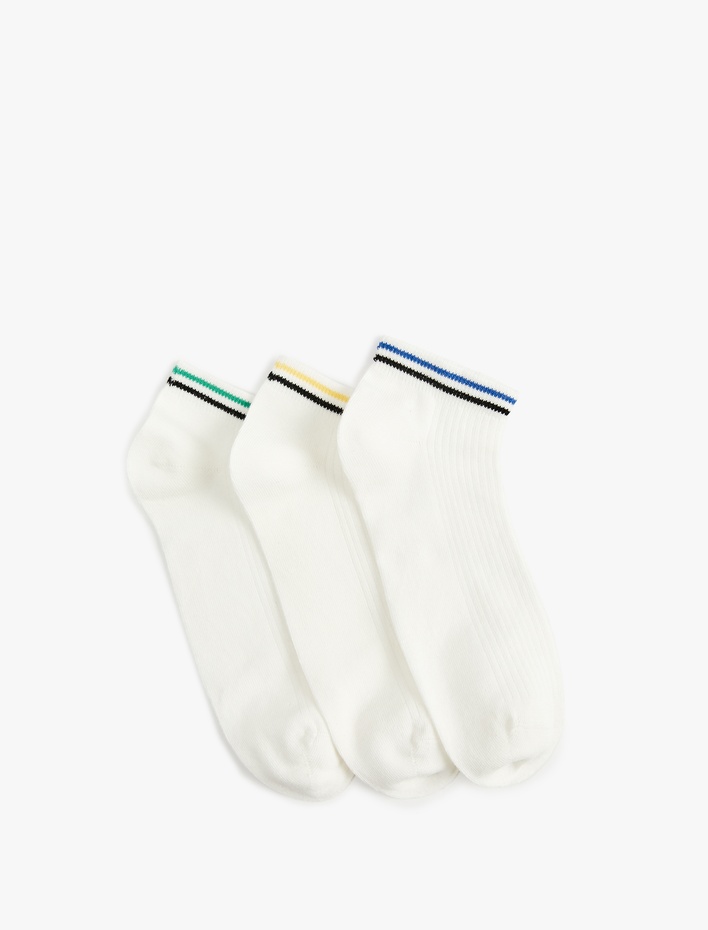 Erkek Çizgili 3'lü Patik Çorap Seti