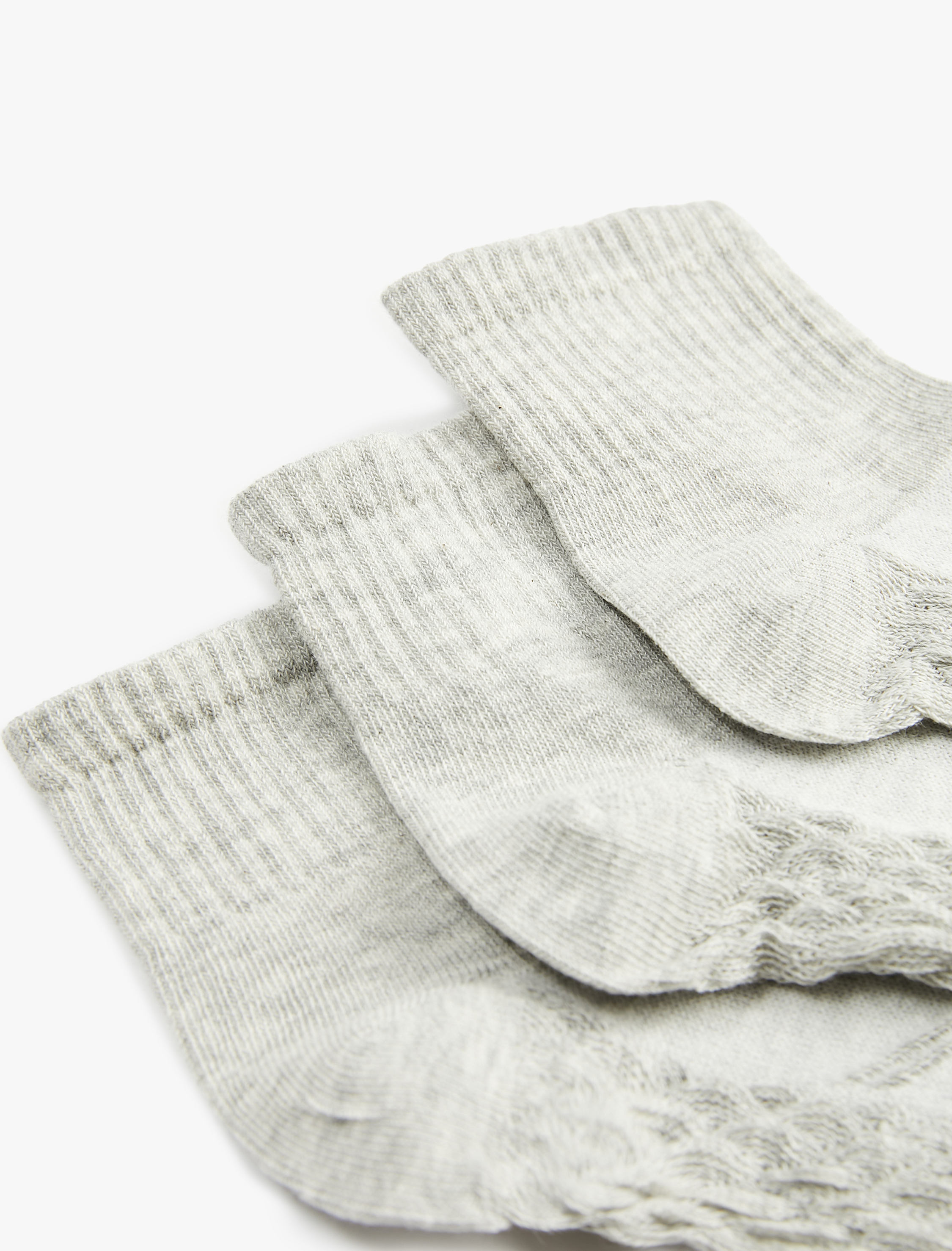  Kadın Dokulu 3'lü Soket Çorap Seti