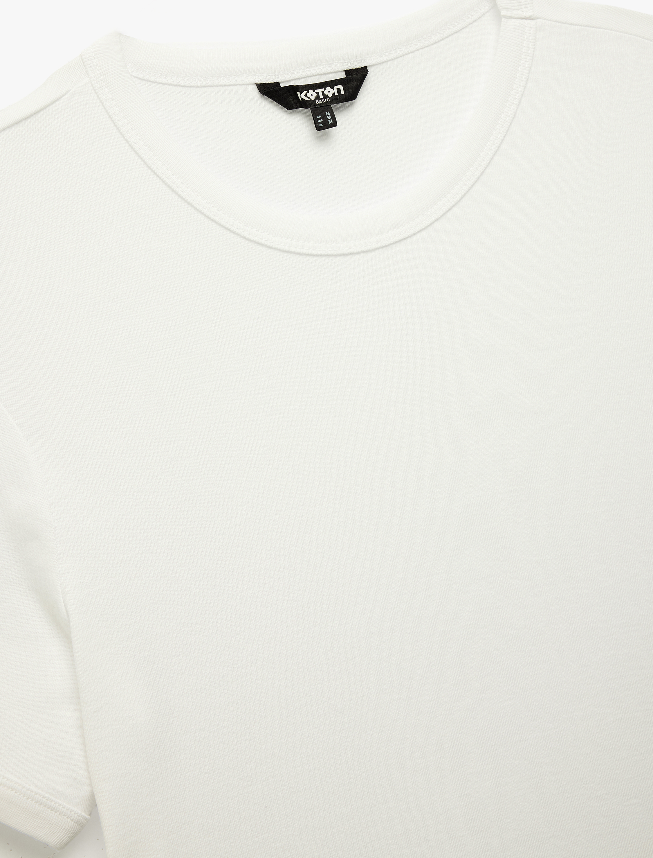   Kısa Kollu Bisiklet Yaka Pamuklu Slim Fit Tişört