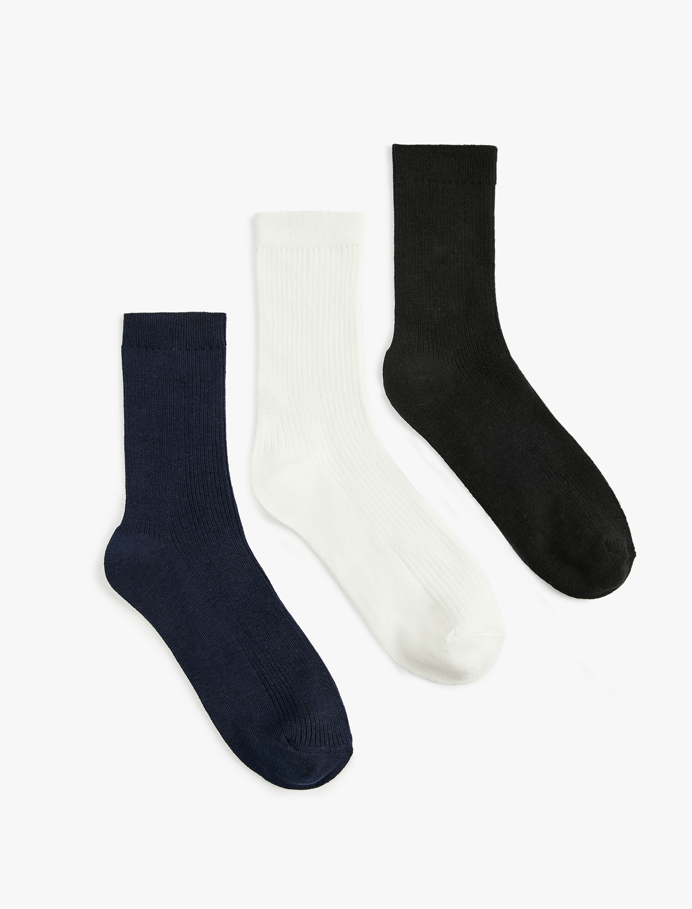  Kadın Pamuklu 3'lü Soket Çorap Seti