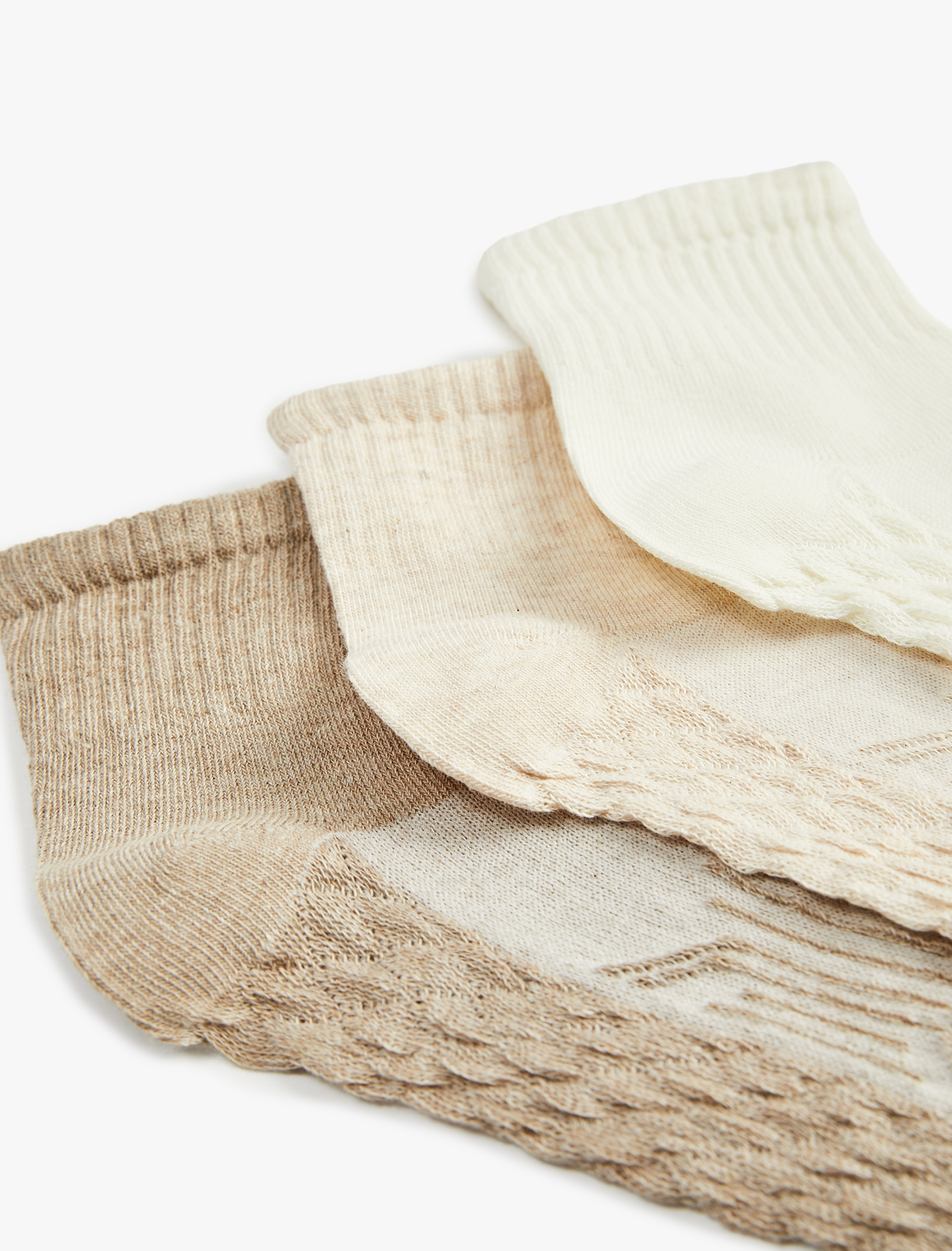  Kadın Dokulu 3'lü Soket Çorap Seti