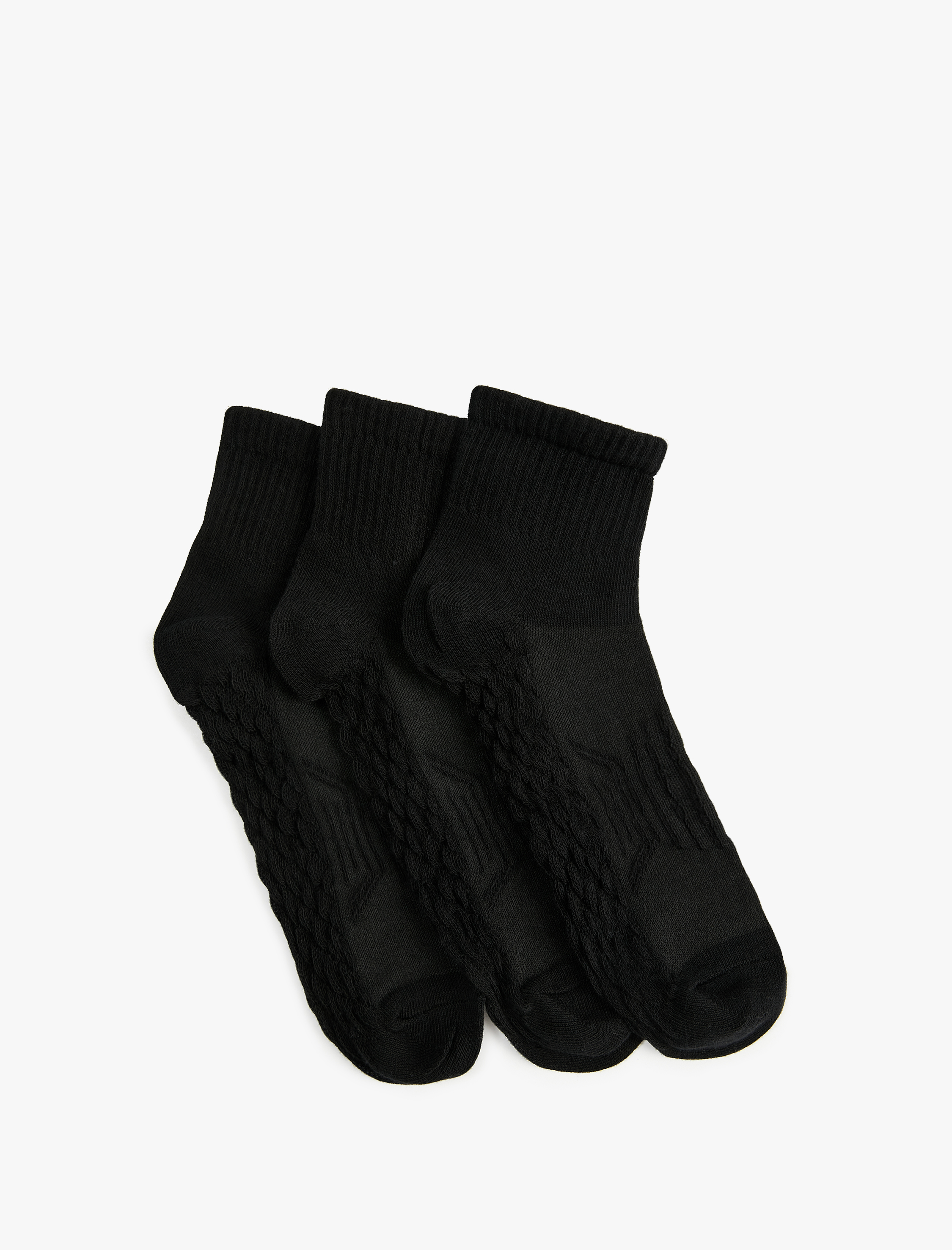  Kadın Dokulu 3'lü Soket Çorap Seti