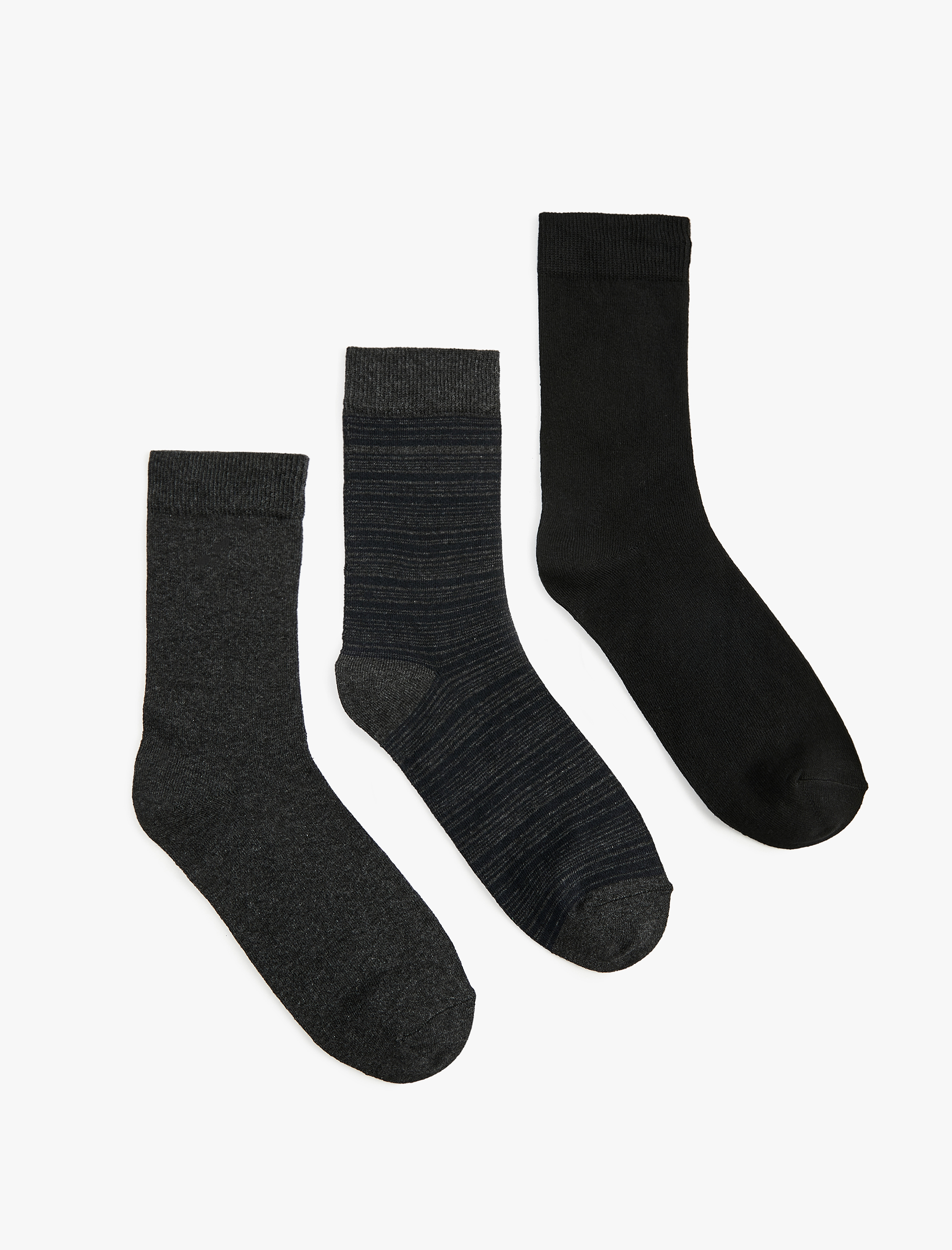  Erkek 3'lü Desenli Soket Çorap Seti