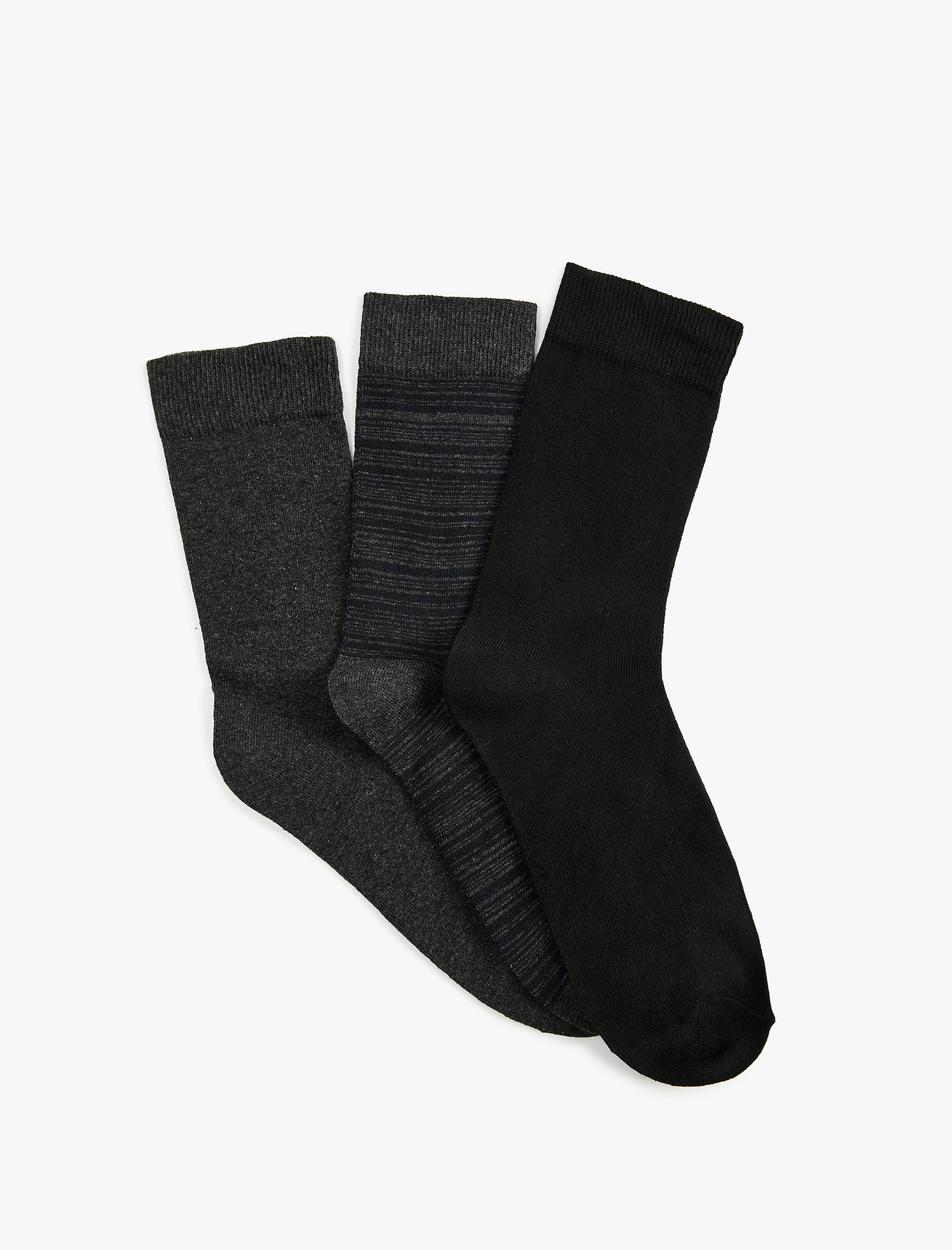  Erkek 3'lü Desenli Soket Çorap Seti