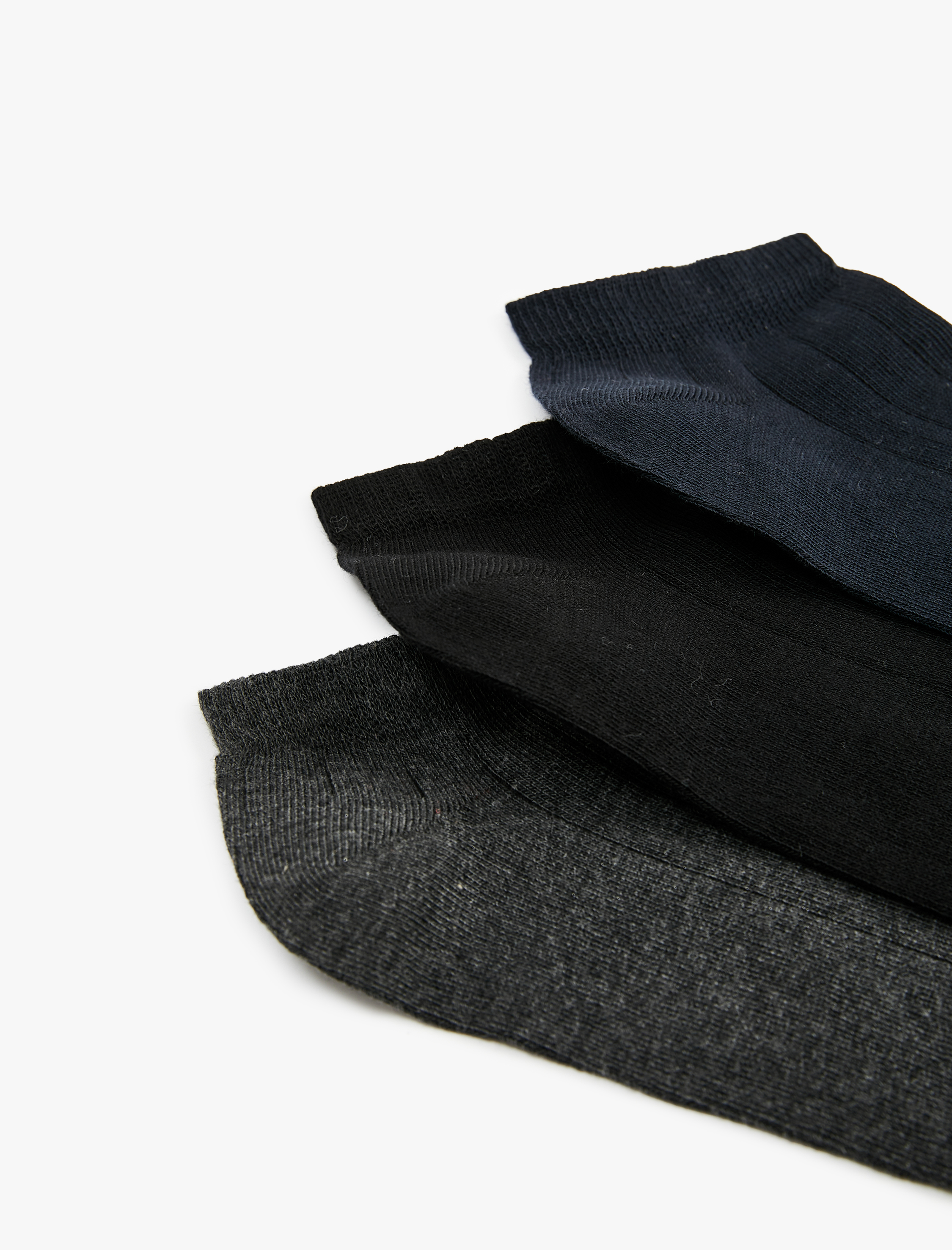  Erkek Basic Pamuklu 3'lü Patik Çorap Seti