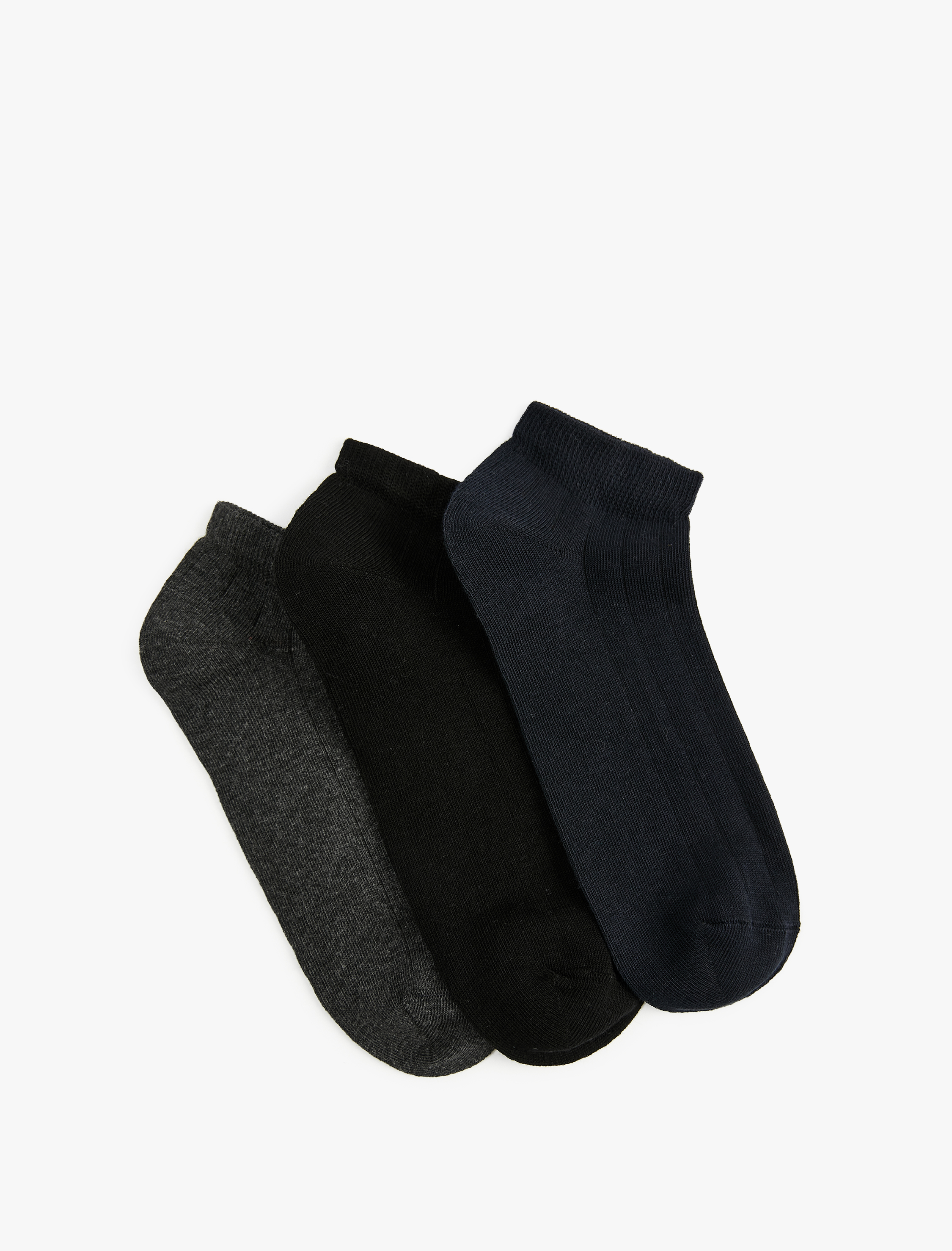  Erkek Basic Pamuklu 3'lü Patik Çorap Seti