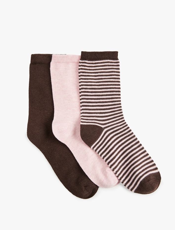 Kadın Çok Renkli 3'lü Soket Çorap Seti