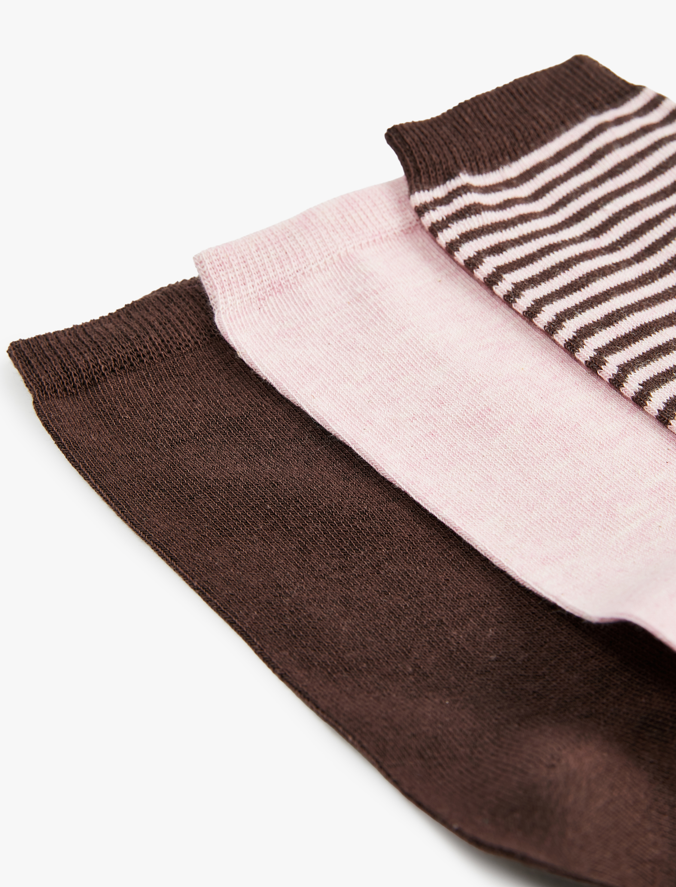  Kadın Çok Renkli 3'lü Soket Çorap Seti