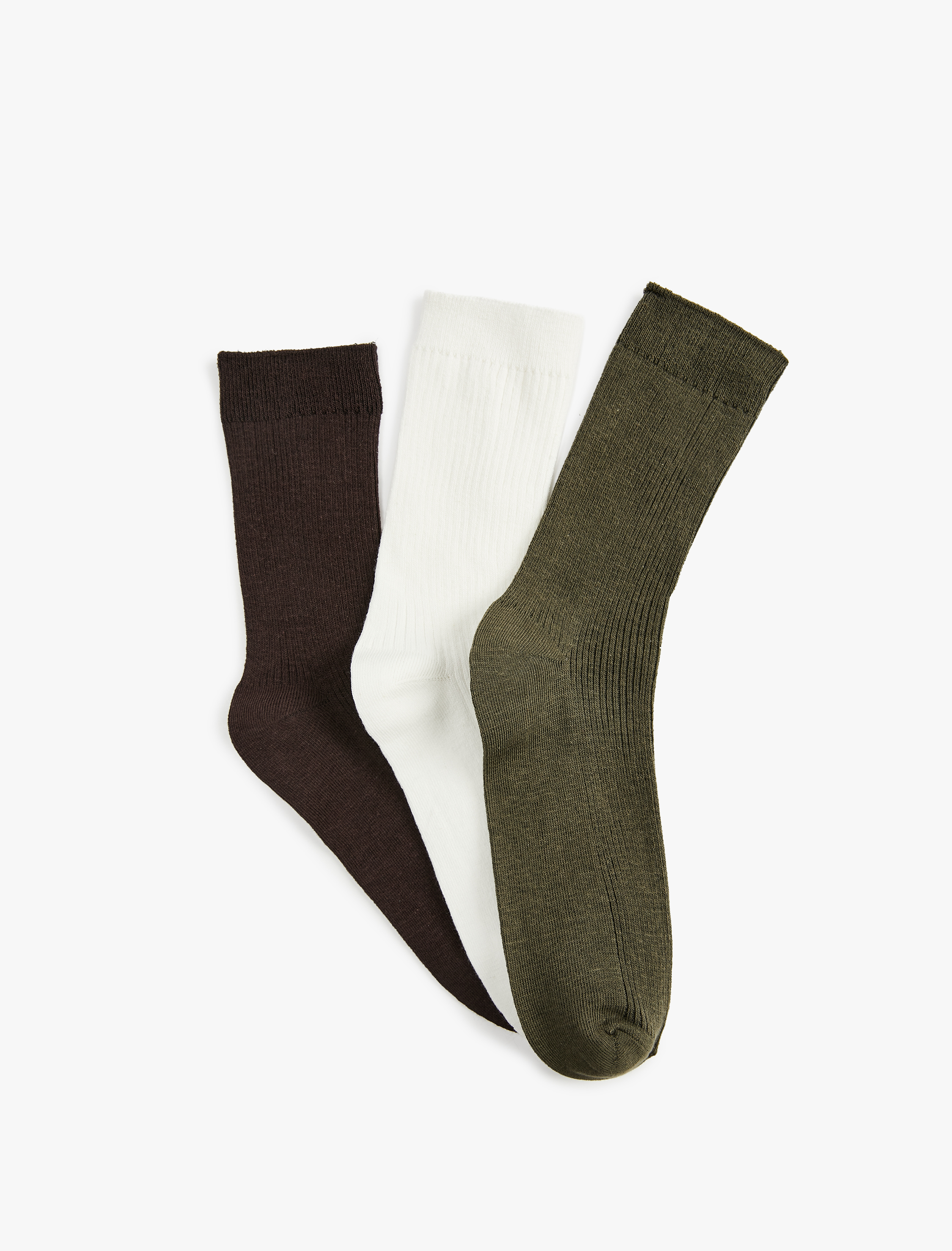  Kadın Pamuklu 3'lü Soket Çorap Seti