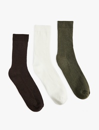 Pamuklu 3'lü Soket Çorap Seti