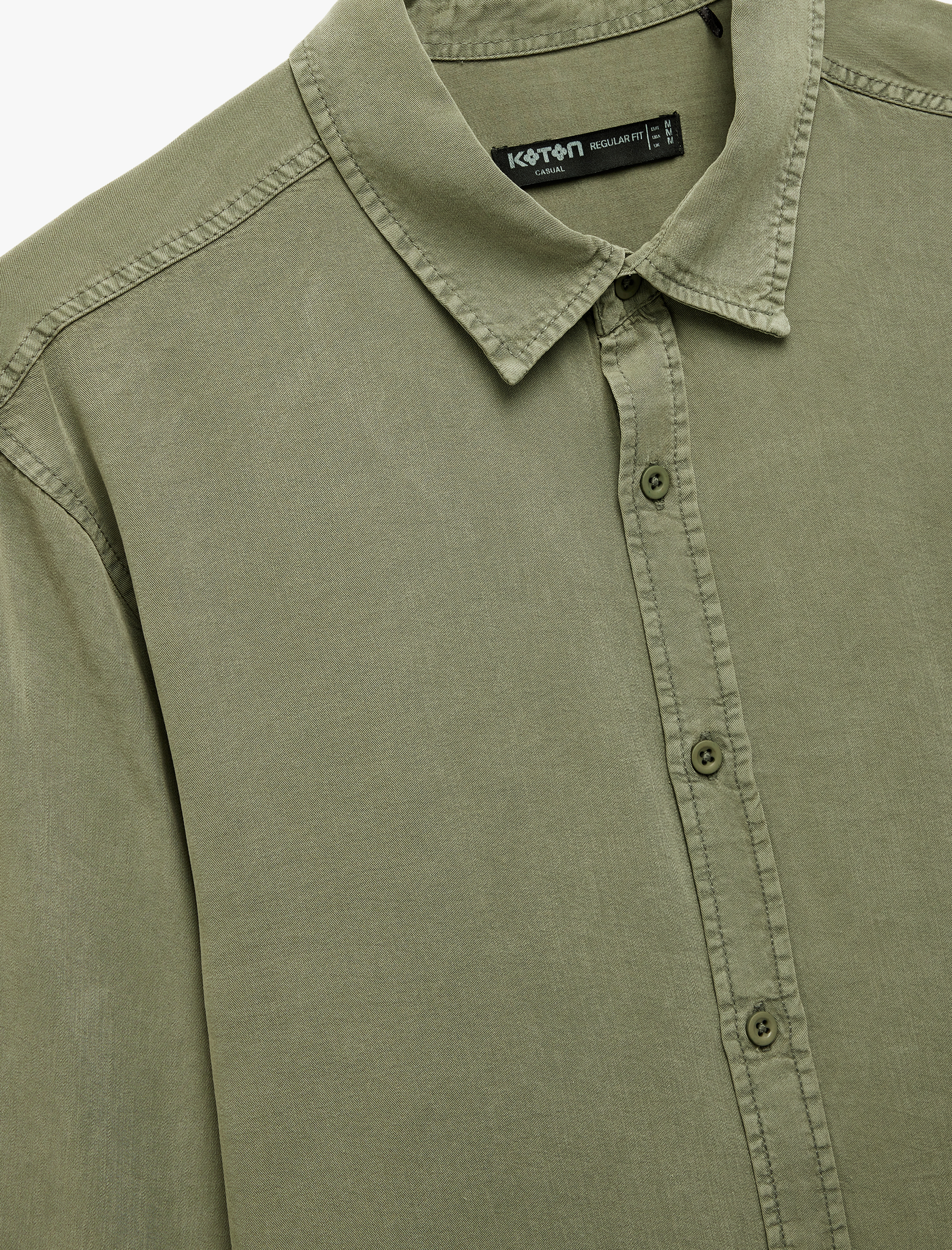   Regular Fit Uzun Kollu Düğmeli Klasik Yaka Gömlek