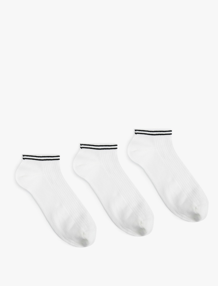 Erkek Çizgili 3'lü Patik Çorap Seti