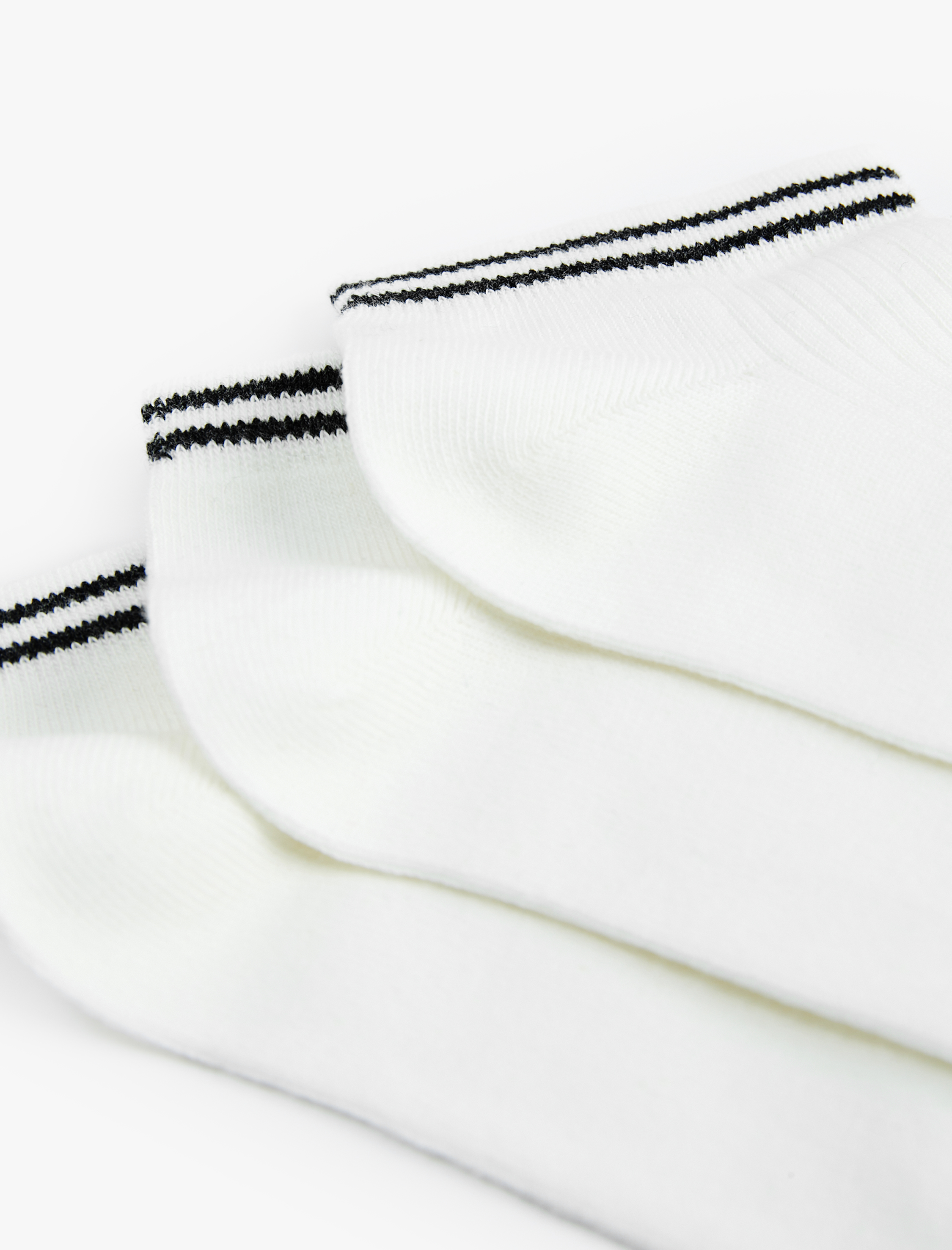  Erkek Çizgili 3'lü Patik Çorap Seti