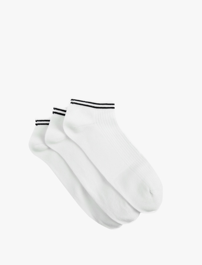 Erkek Çizgili 3'lü Patik Çorap Seti
