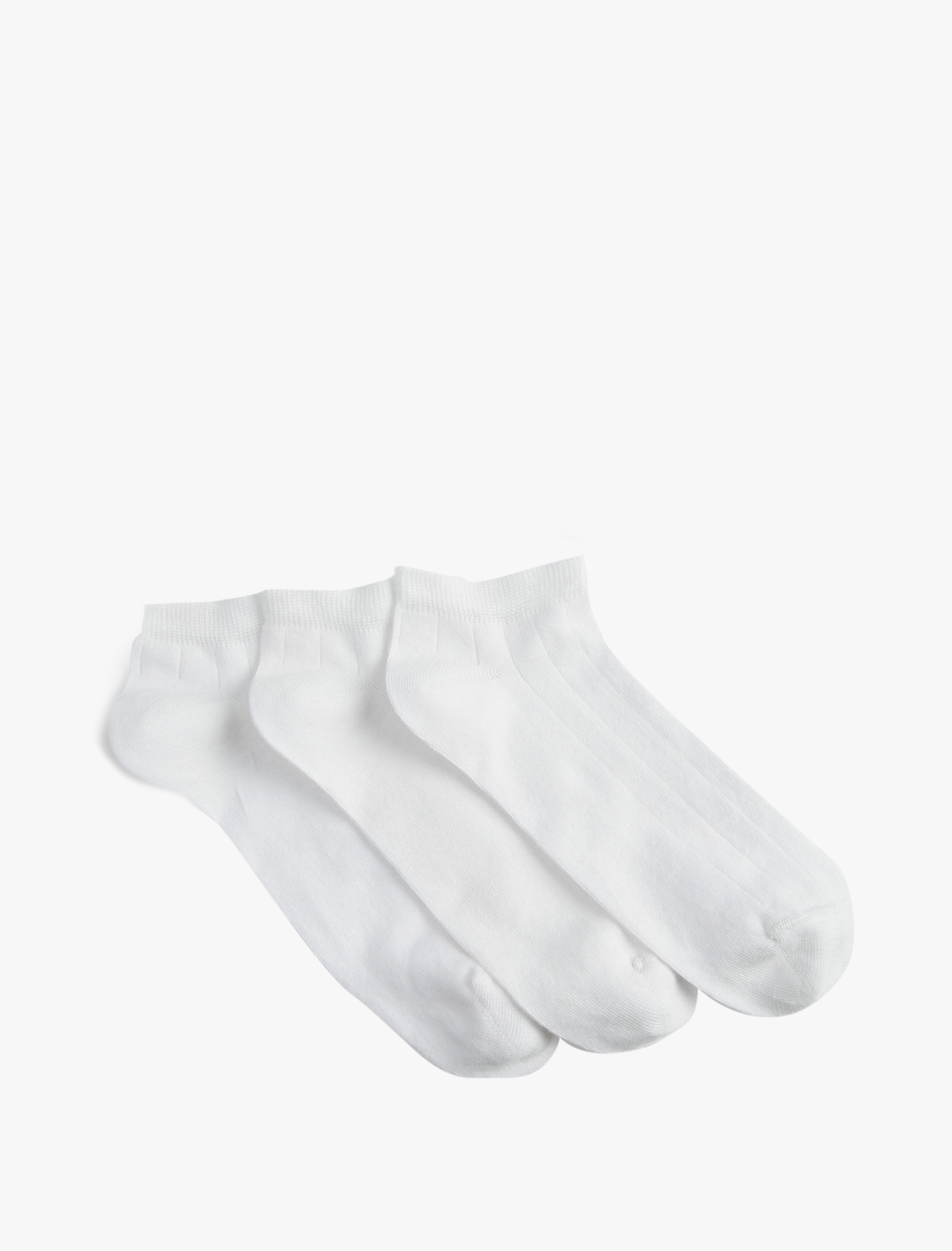  Erkek Basic Pamuklu 3'lü Patik Çorap Seti