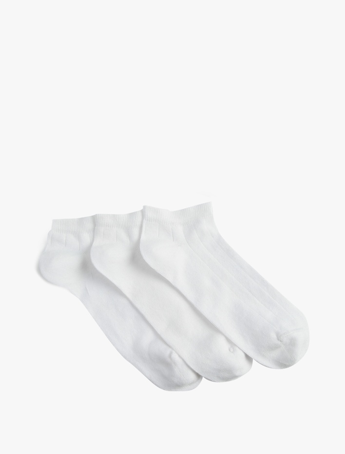 Erkek Basic Pamuklu 3'lü Patik Çorap Seti