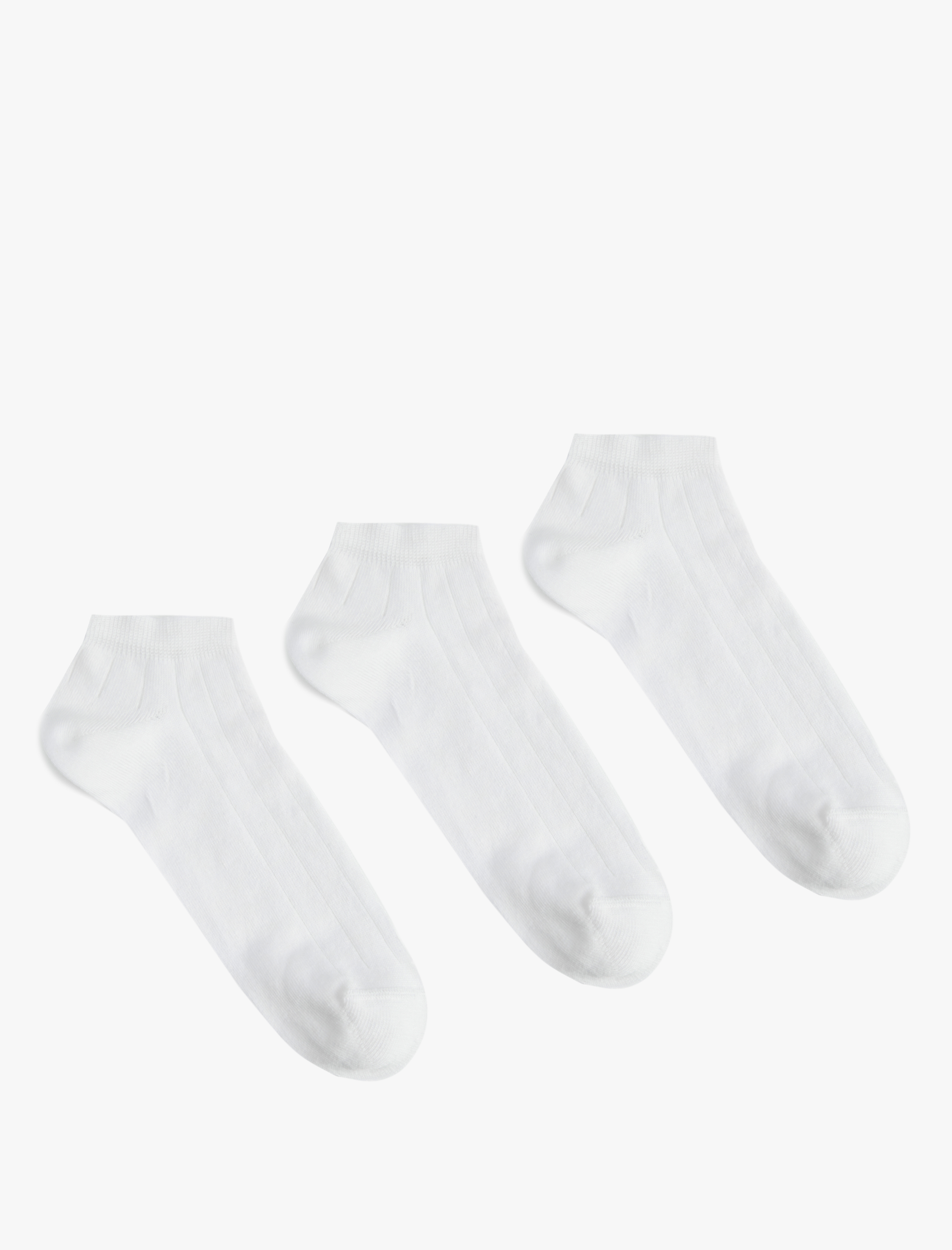  Erkek Basic Pamuklu 3'lü Patik Çorap Seti