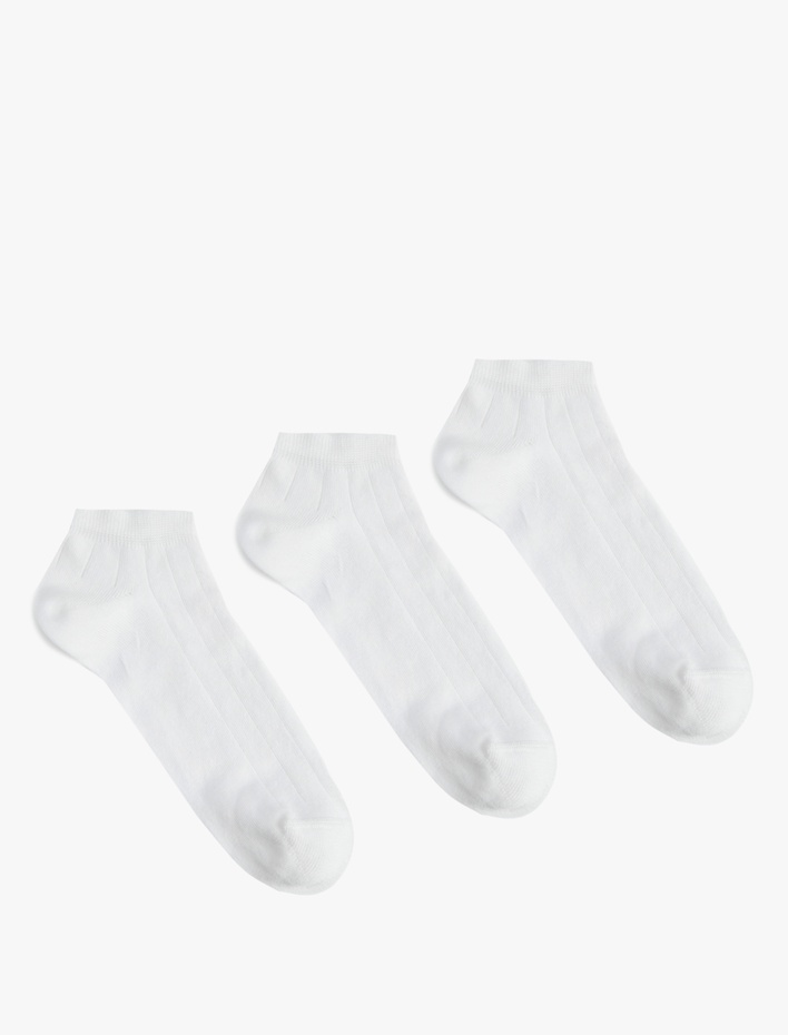 Erkek Basic Pamuklu 3'lü Patik Çorap Seti