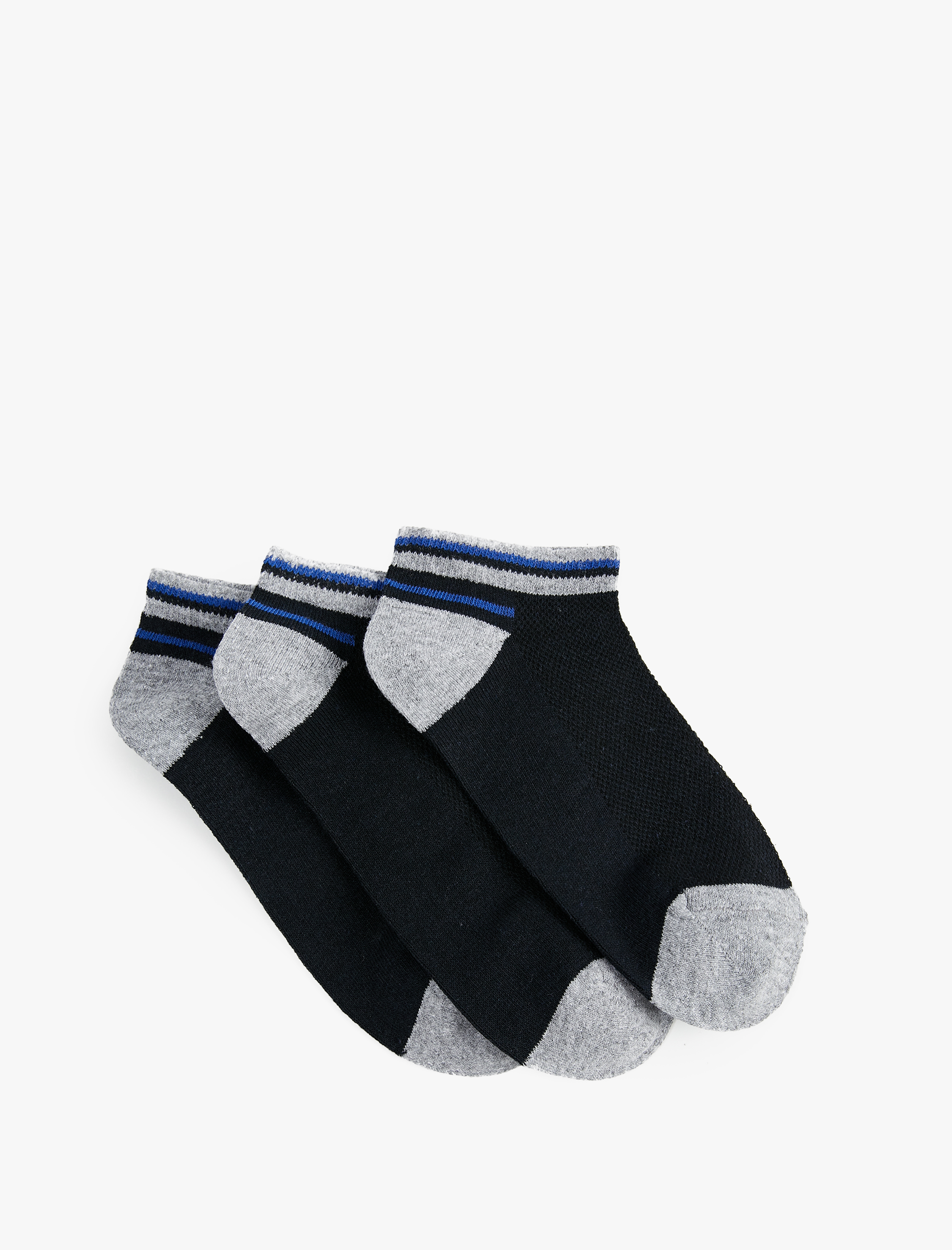  Erkek Desenli 3'lü Patik Çorap Seti