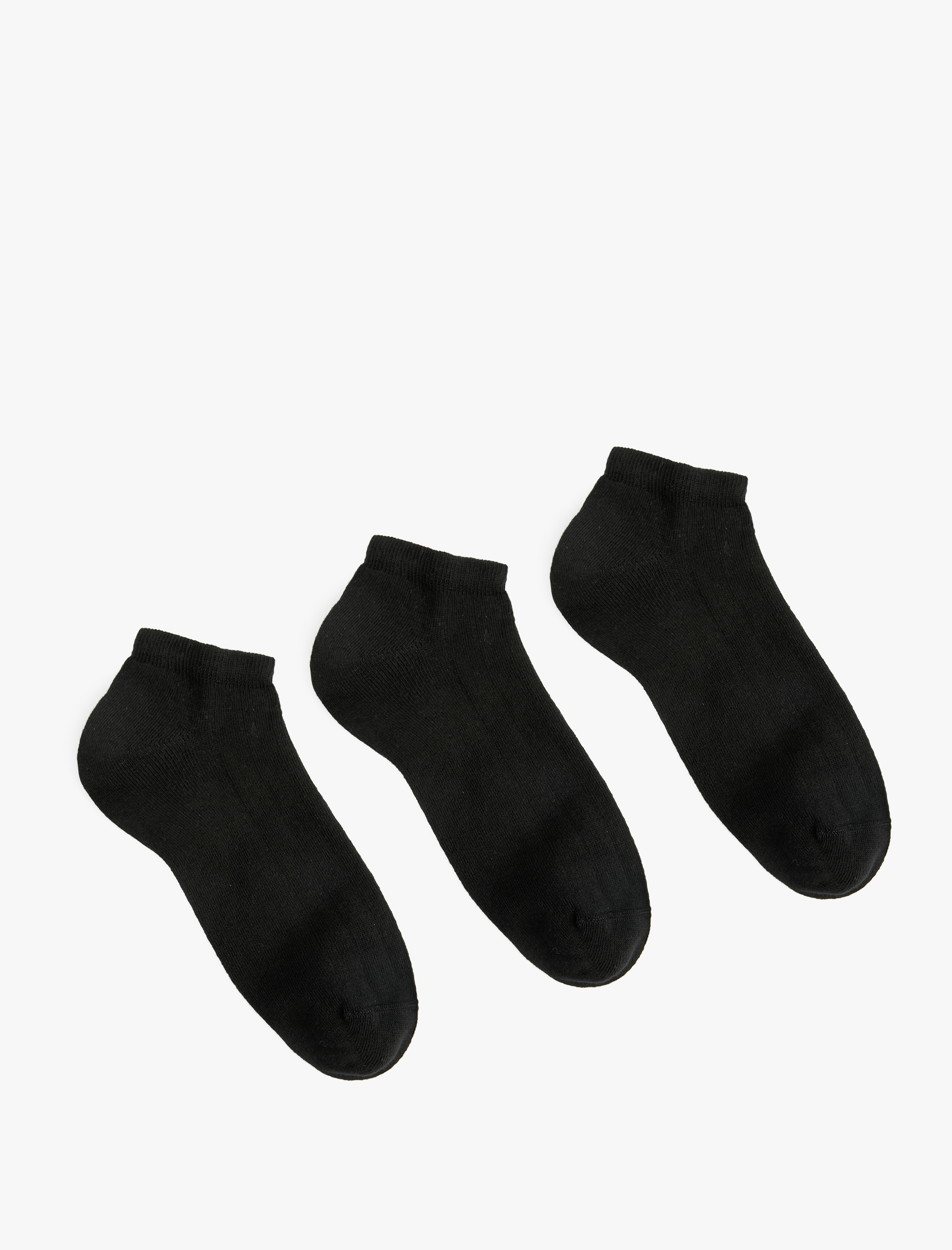  Erkek Basic Pamuklu 3'lü Patik Çorap Seti