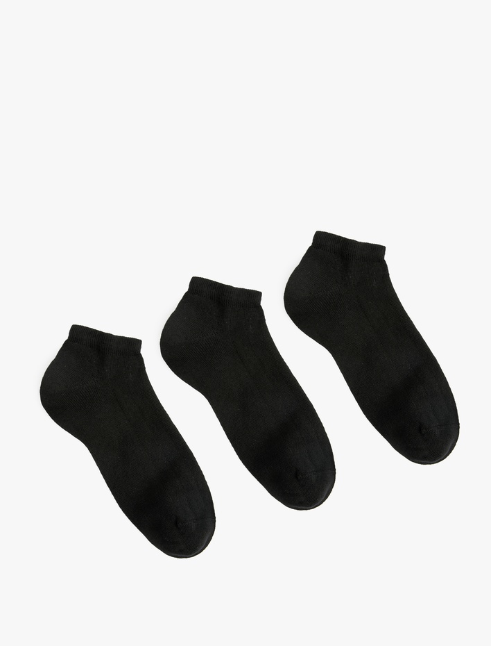 Erkek Basic Pamuklu 3'lü Patik Çorap Seti