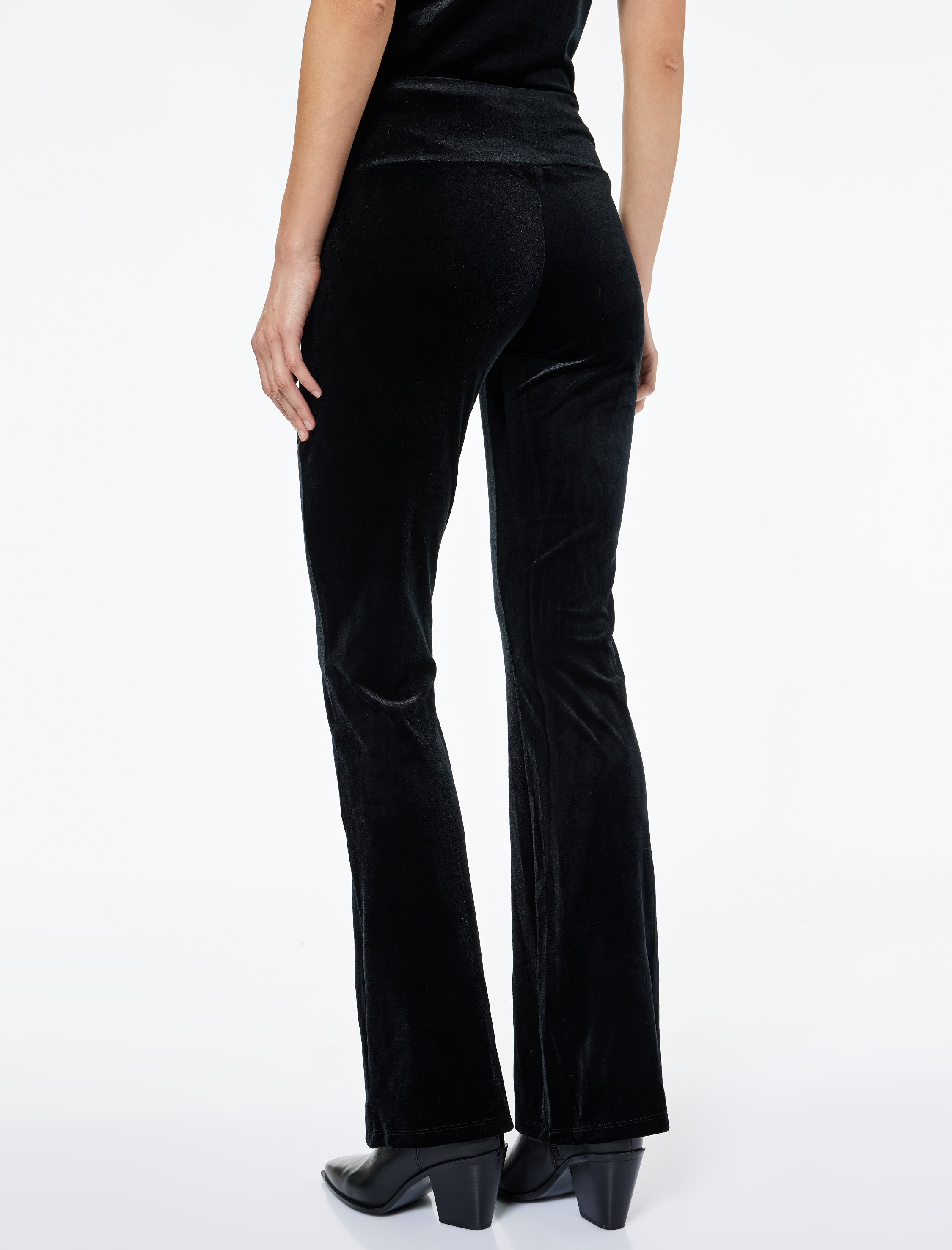   Slim Fit İspanyol Paça Kadife Tayt