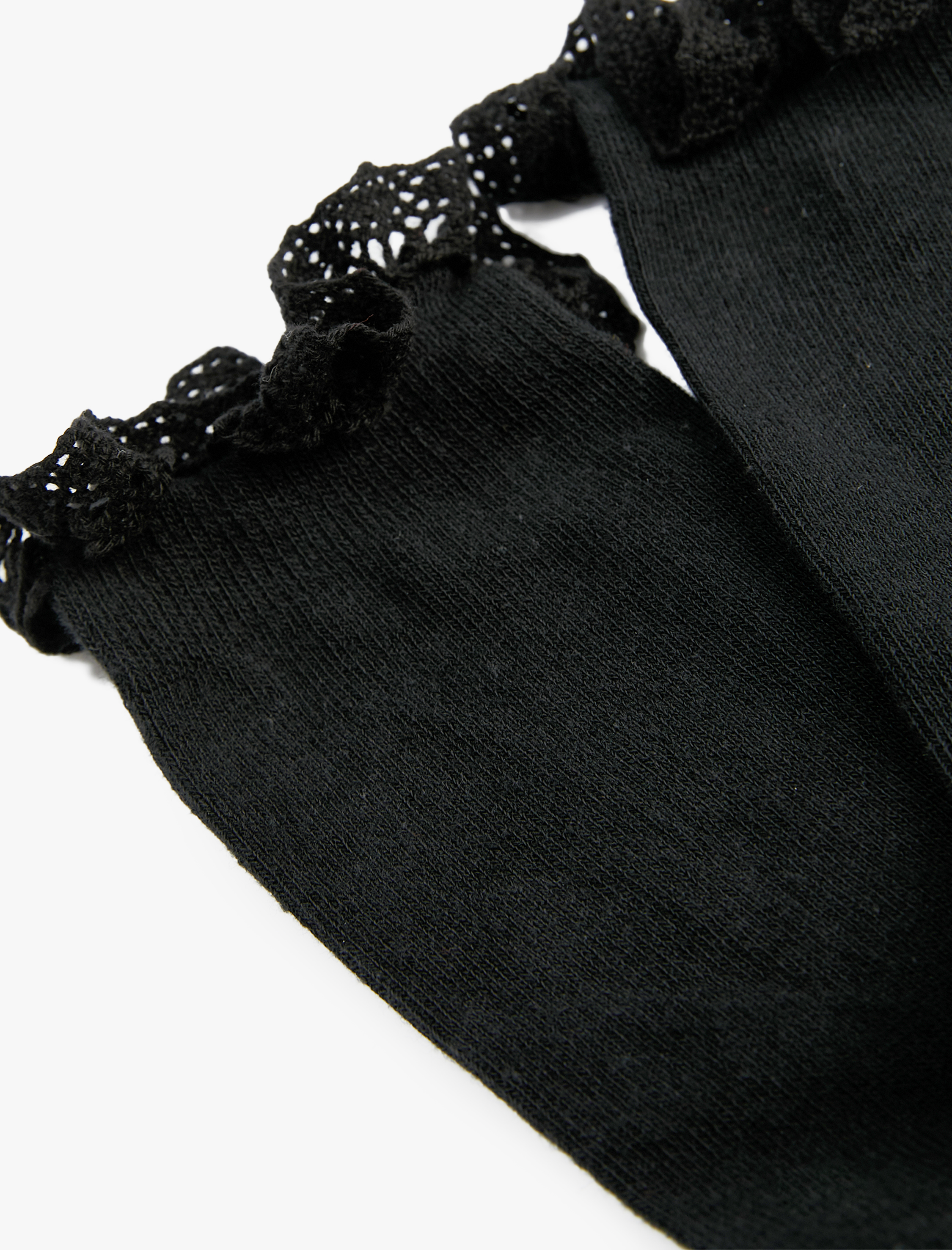  Kadın Pamuklu Dantelli 2'li Çorap Seti