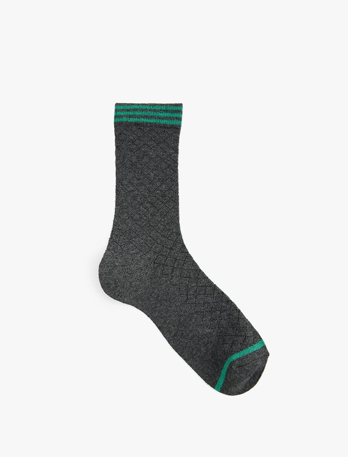 Erkek Çizgili Soket Çorap