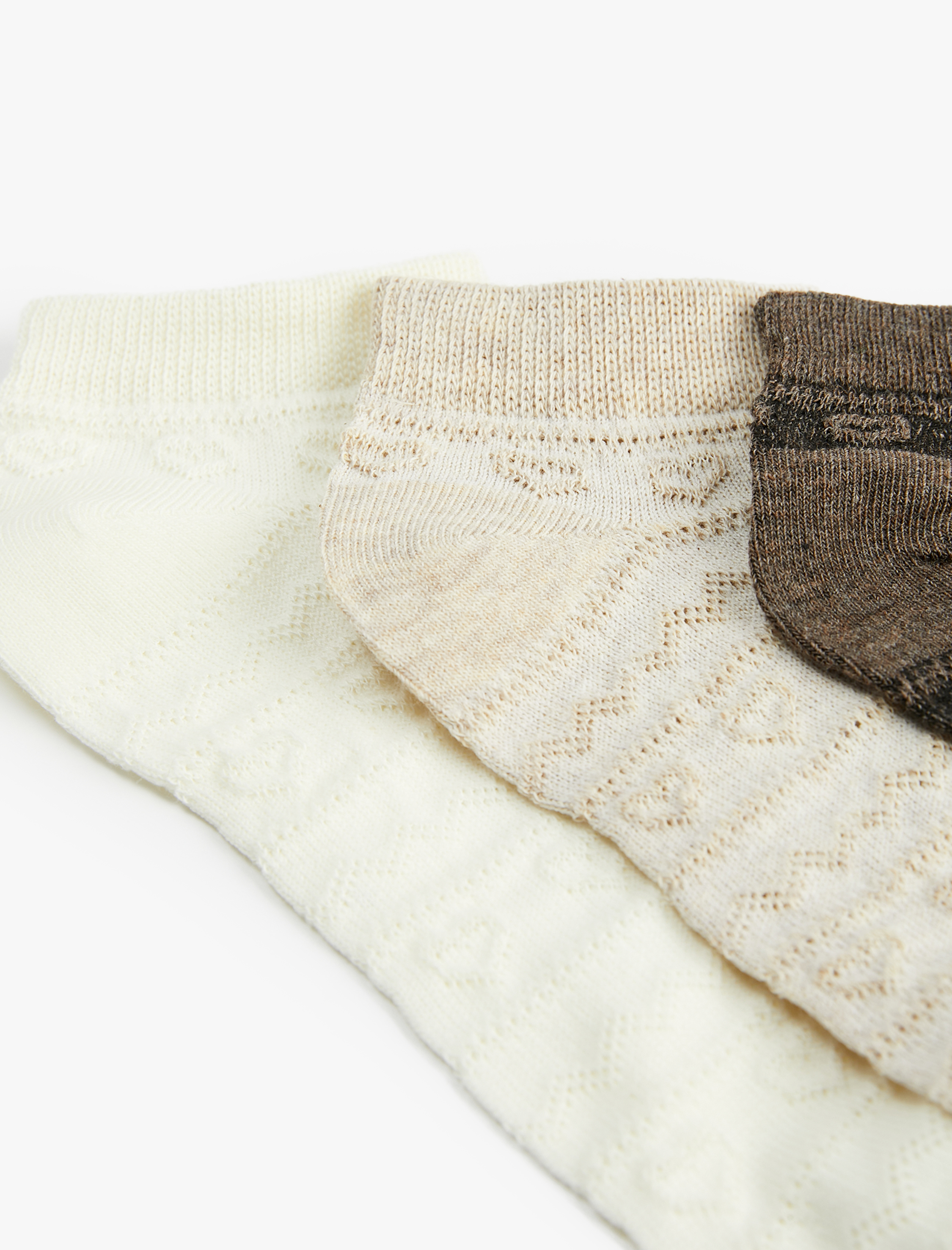  Kadın Kalpli 3'lü Patik Çorap Seti