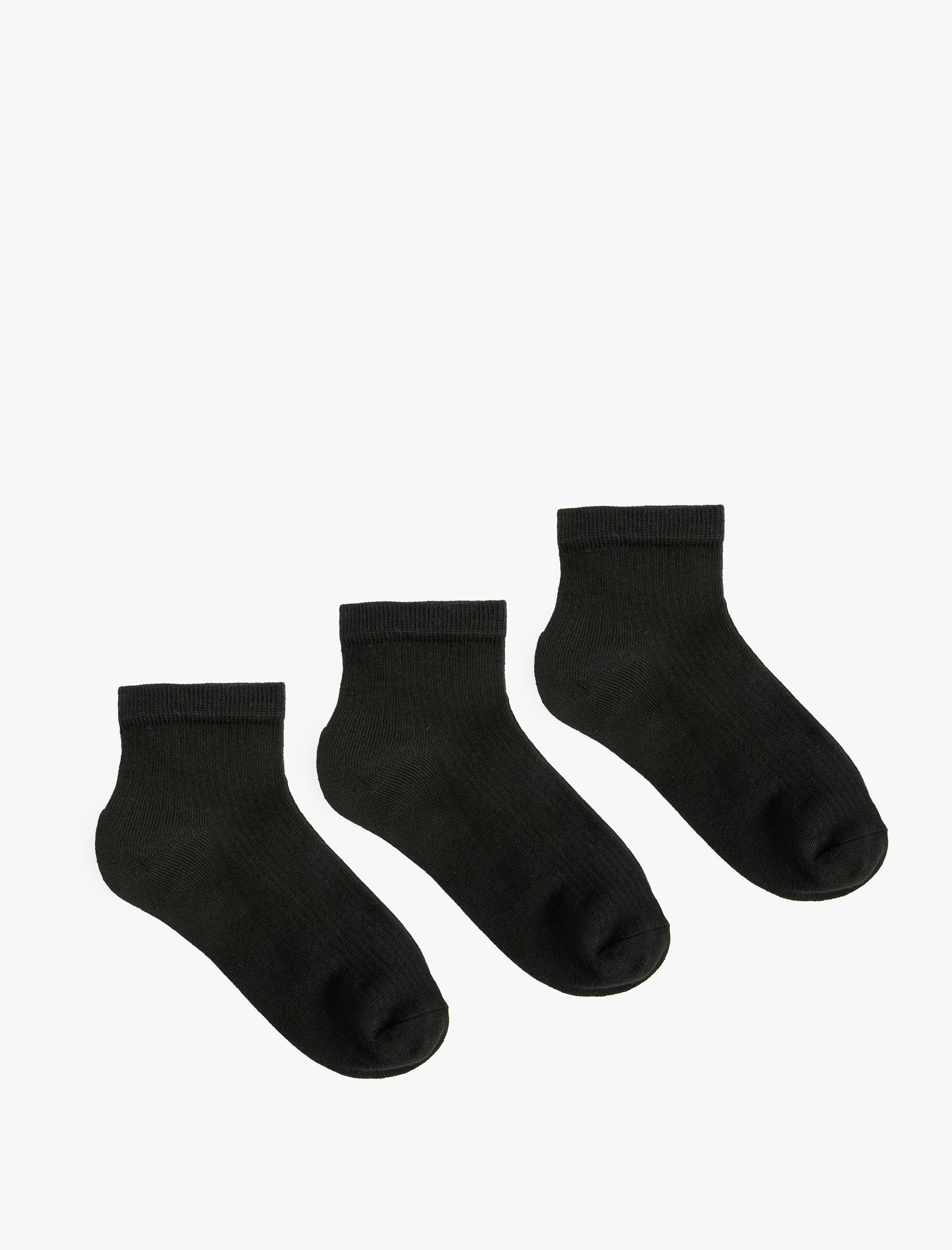  Kadın Pamuklu 3'lü Patik Çorap Seti