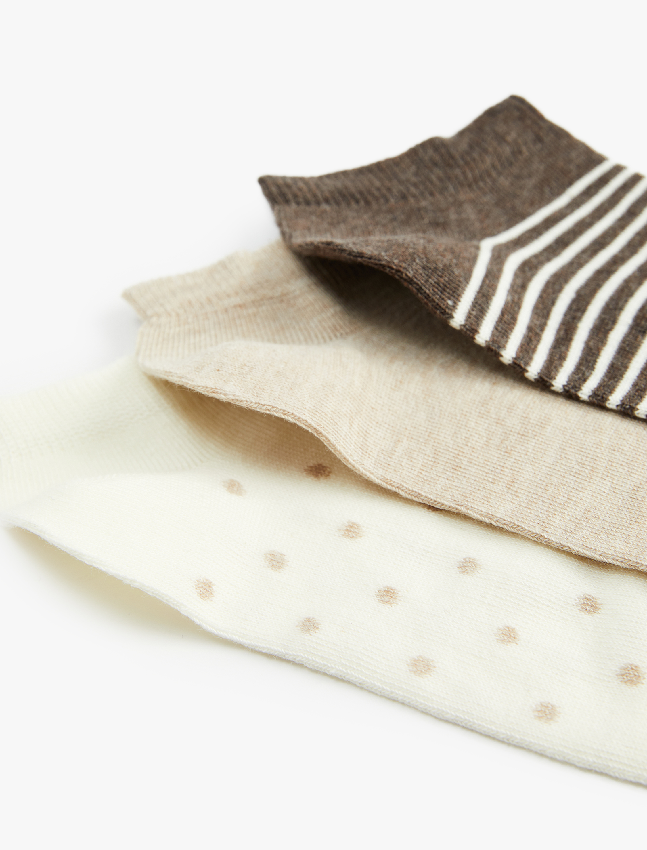 Kadın Çizgili 3'lü Patik Çorap Seti