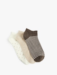Çizgili 3'lü Patik Çorap Seti