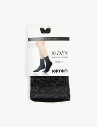 30 Den Simli Soket Çorap
