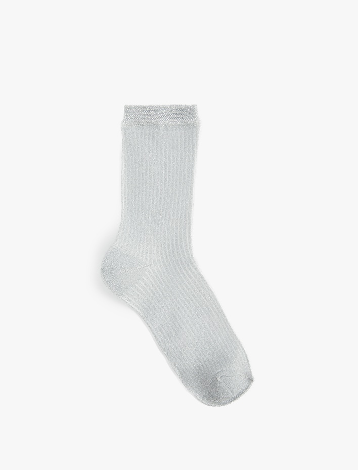 Kadın Metalik Detaylı Soket Çorap