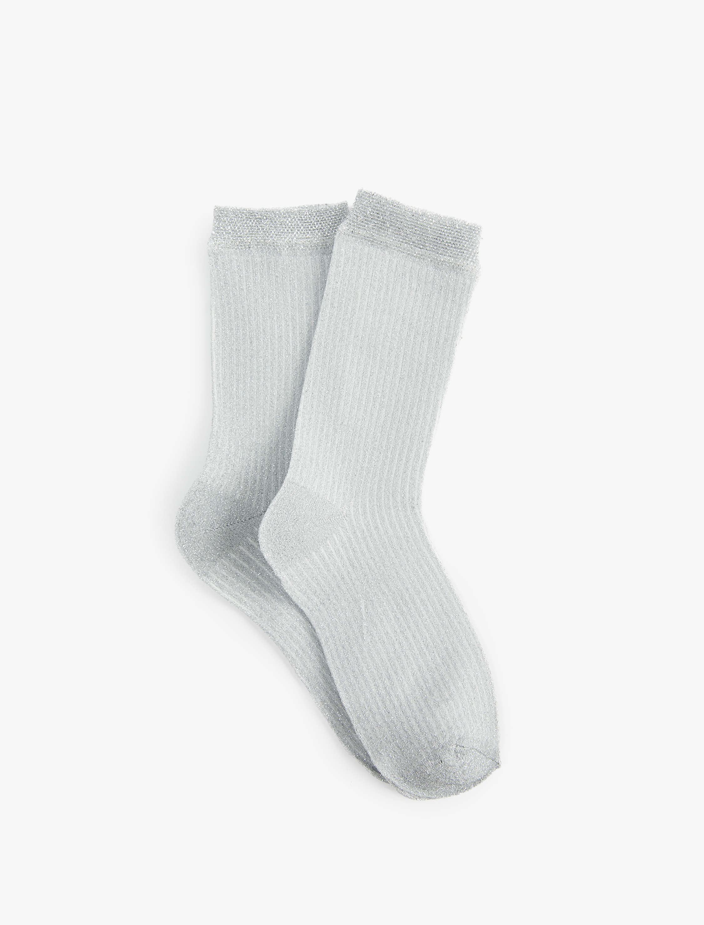  Kadın Metalik Detaylı Soket Çorap