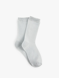 Metalik Detaylı Soket Çorap