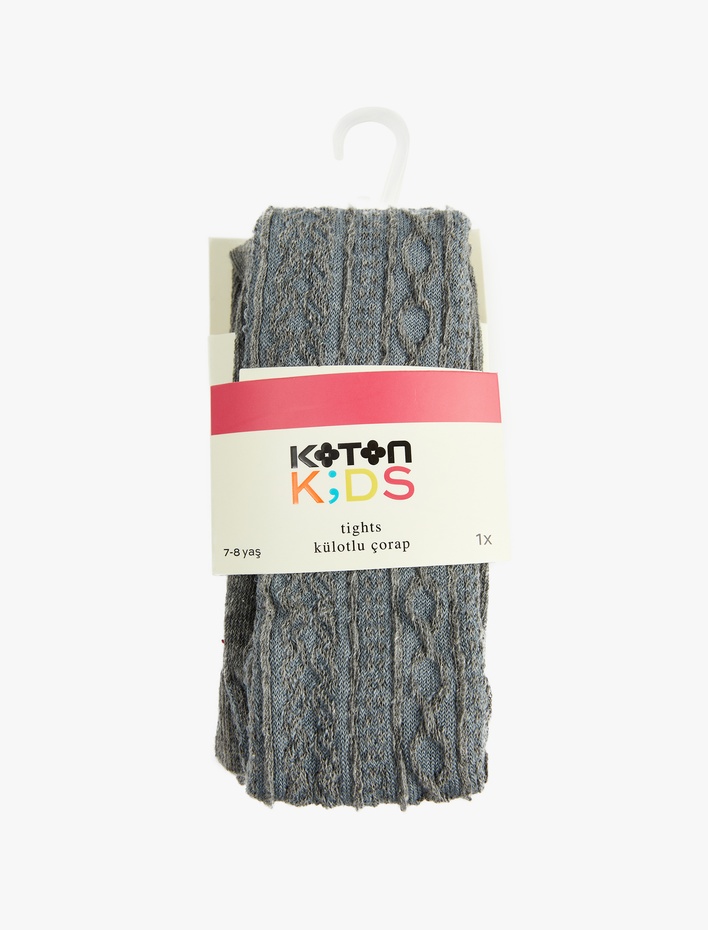 Kız Çocuk Dokulu Külotlu Çorap